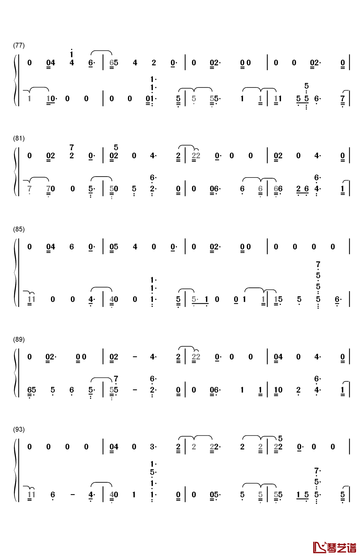 say something钢琴简谱-数字双手-justin timberlake5