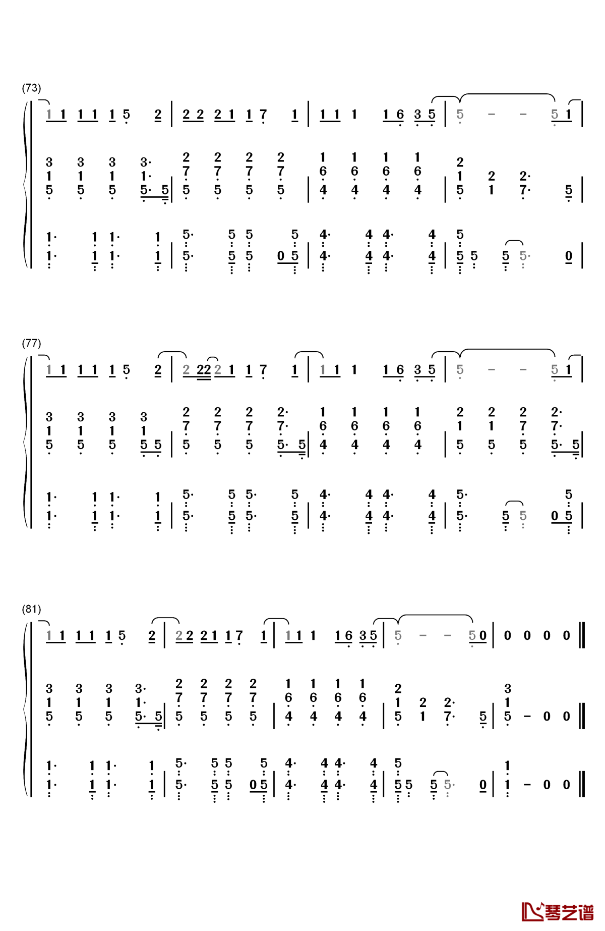 25 minutes钢琴简谱-数字双手-michael learns to rock7