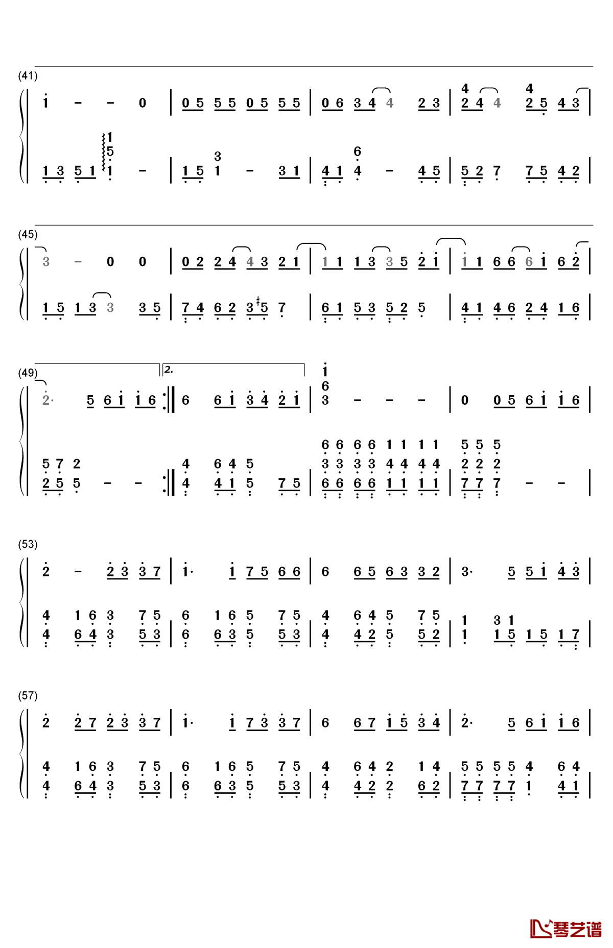 那女孩对我说钢琴简谱-数字双手-黄义达3