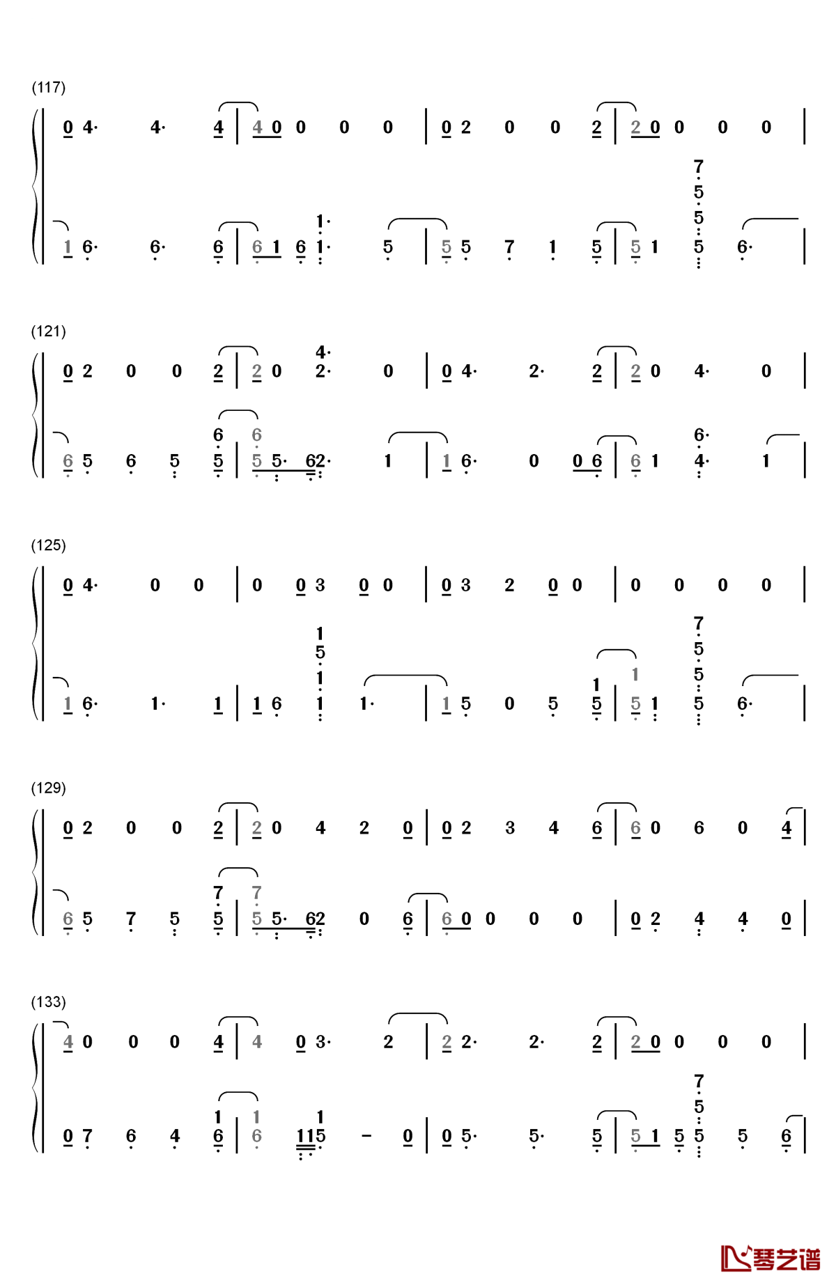 say something钢琴简谱-数字双手-justin timberlake7