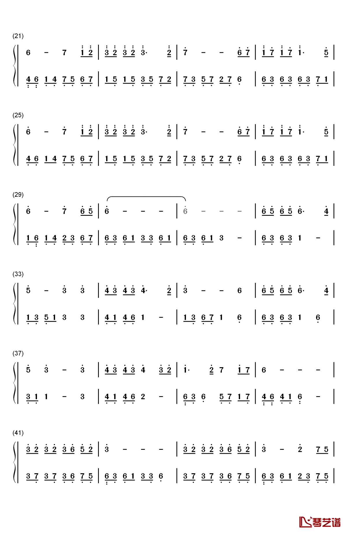 姜氏孤儿钢琴简谱-数字双手-麦振鸿2