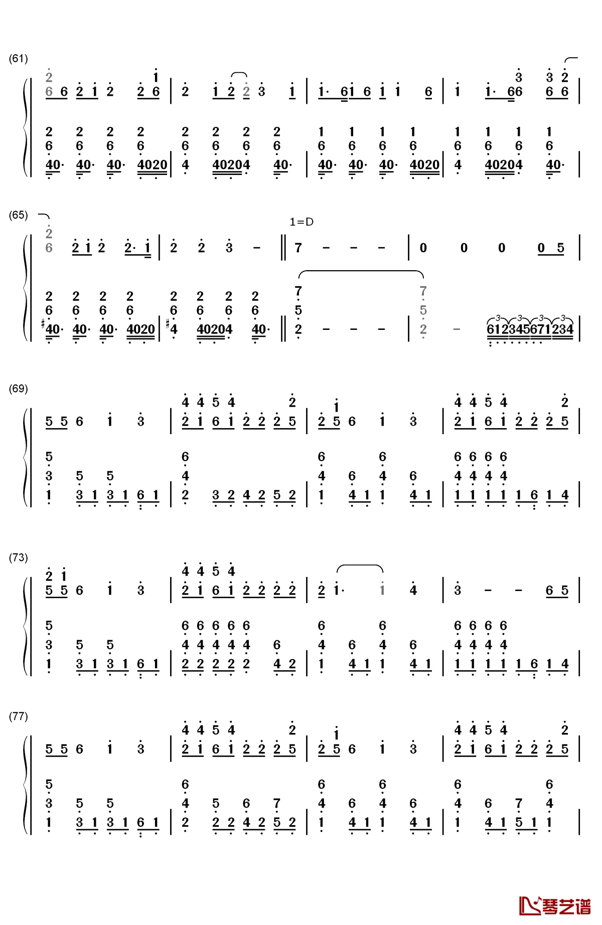 feels like summer钢琴简谱-数字双手-tim wheeler4