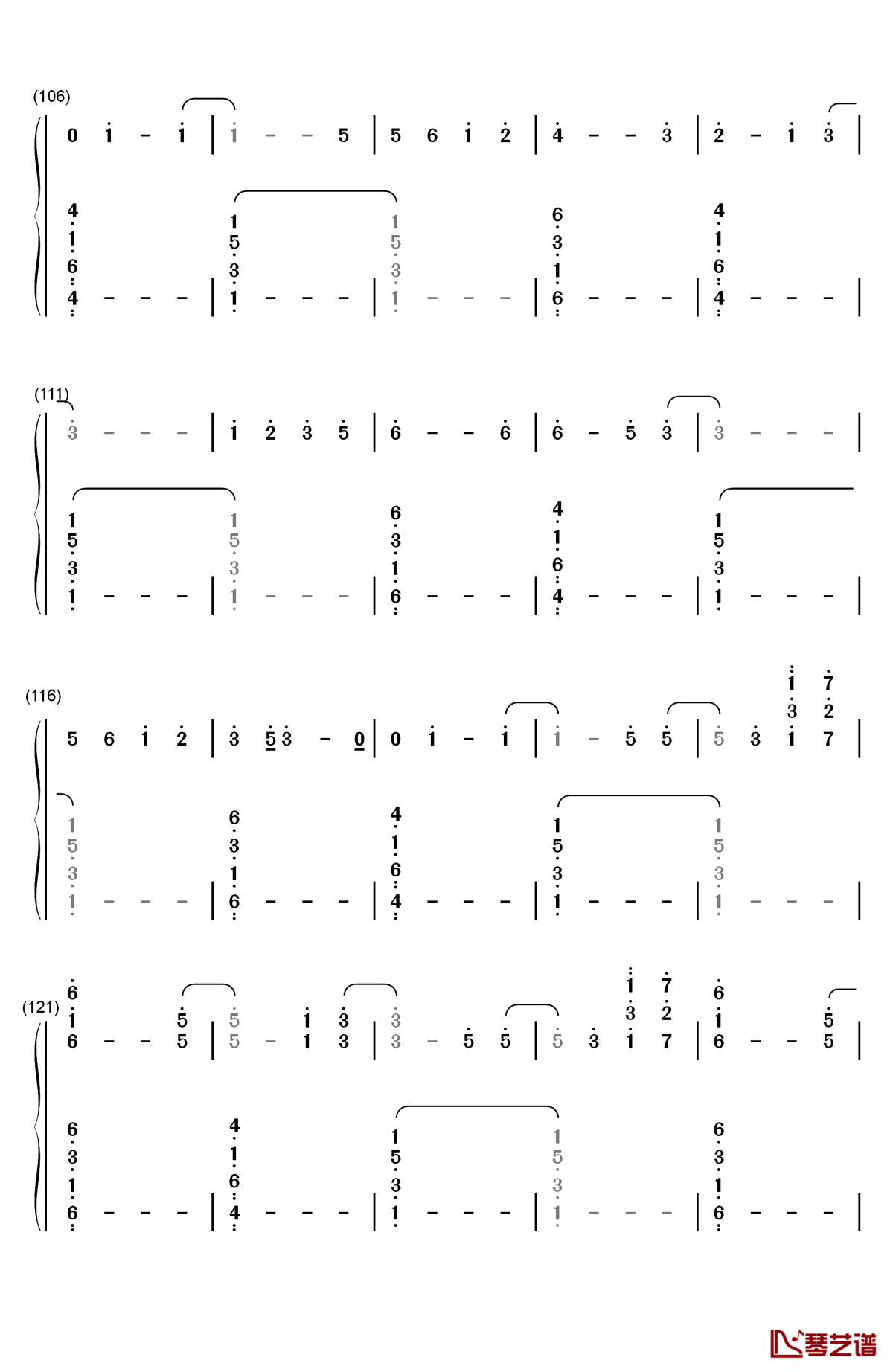 happier钢琴简谱-数字双手-ed sheeran6