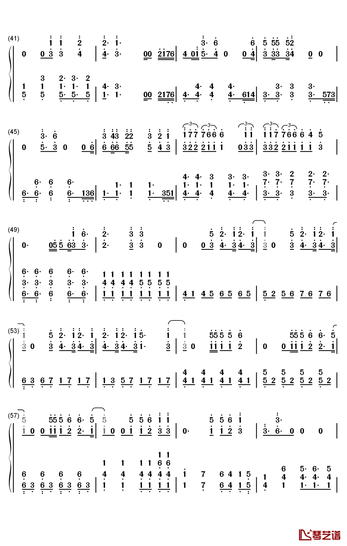 feel special钢琴简谱-数字双手-twice3