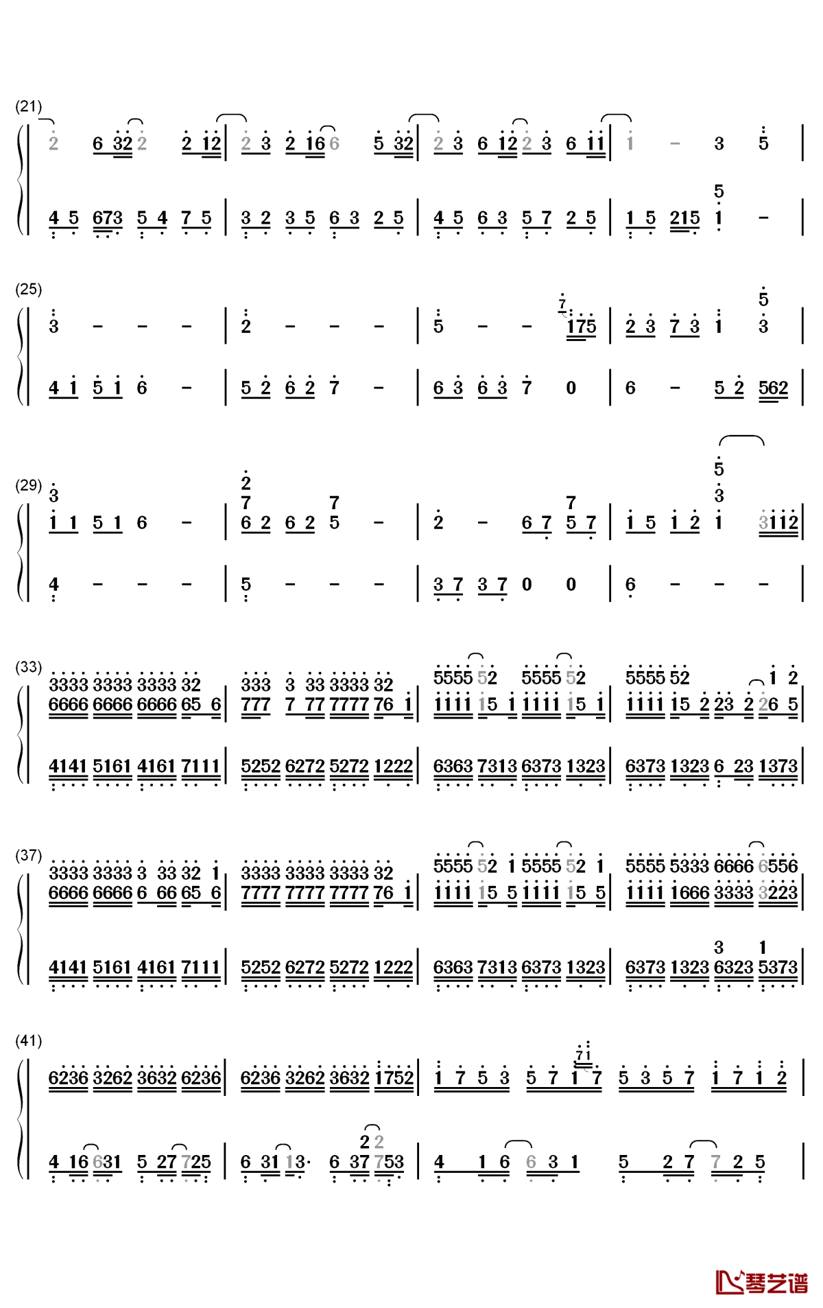 夜の光钢琴简谱-数字双手-近藤隆2