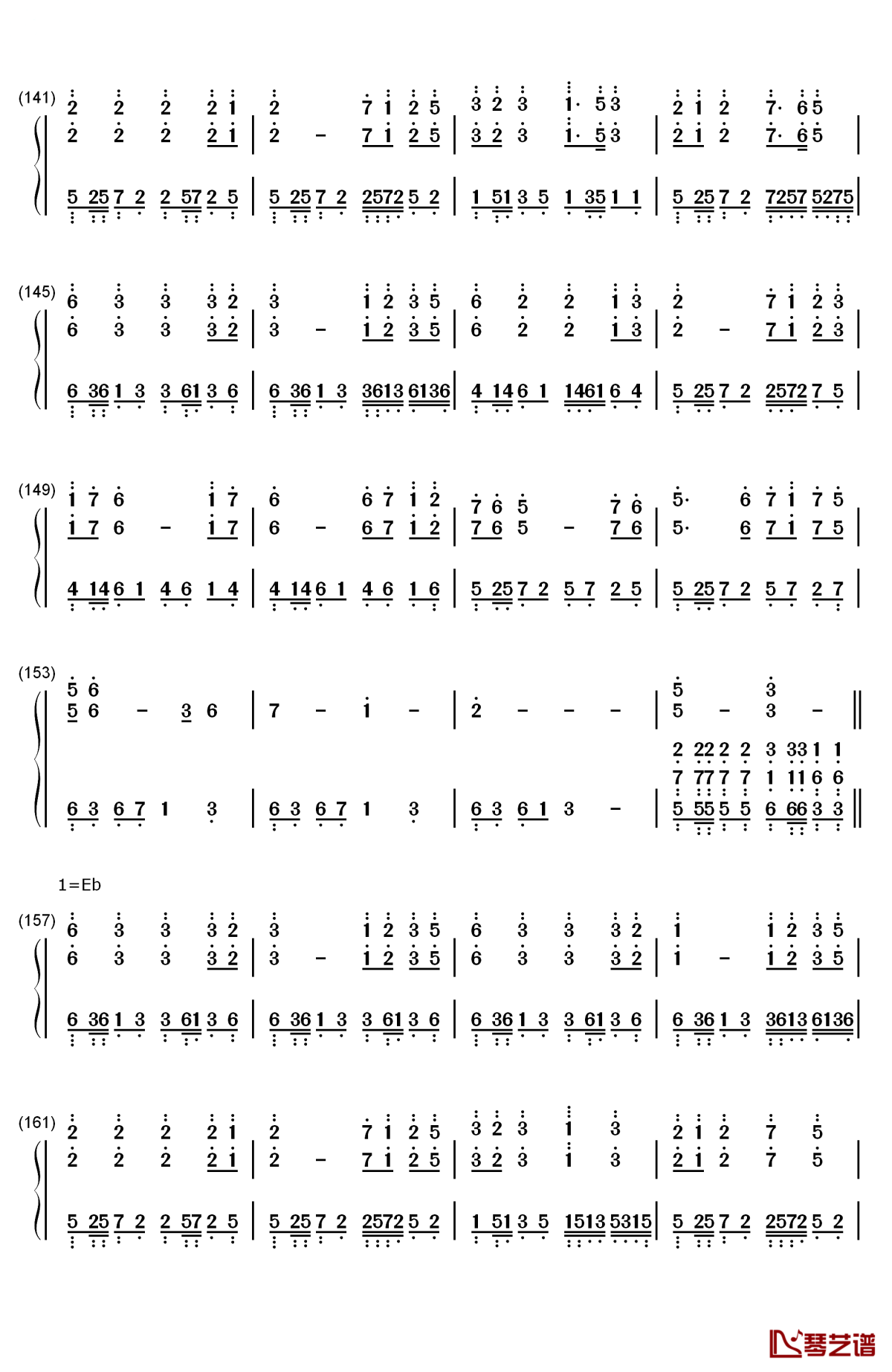 star sky钢琴简谱-数字双手-two steps from hell7