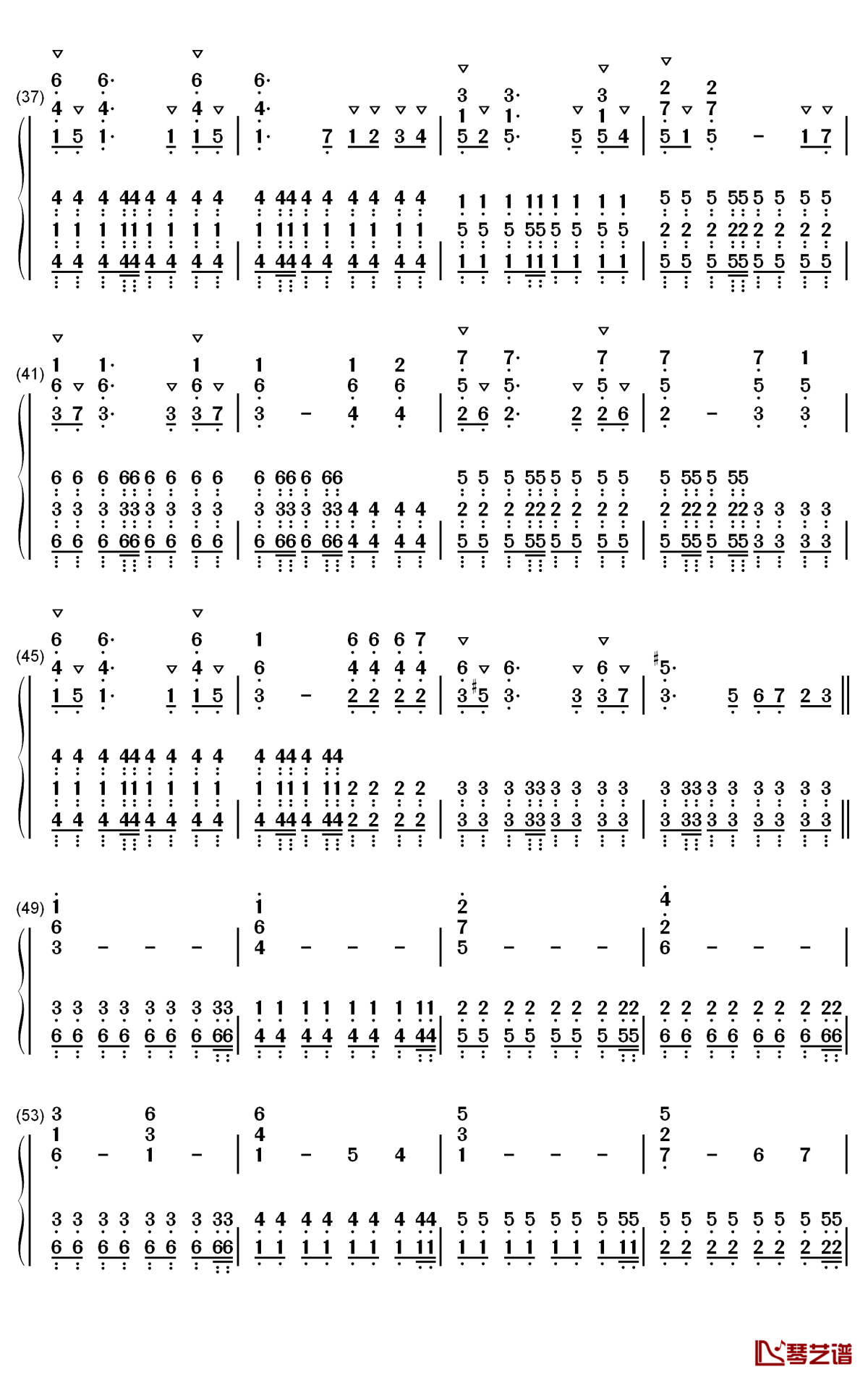 never back down钢琴简谱-数字双手-two steps from hell3