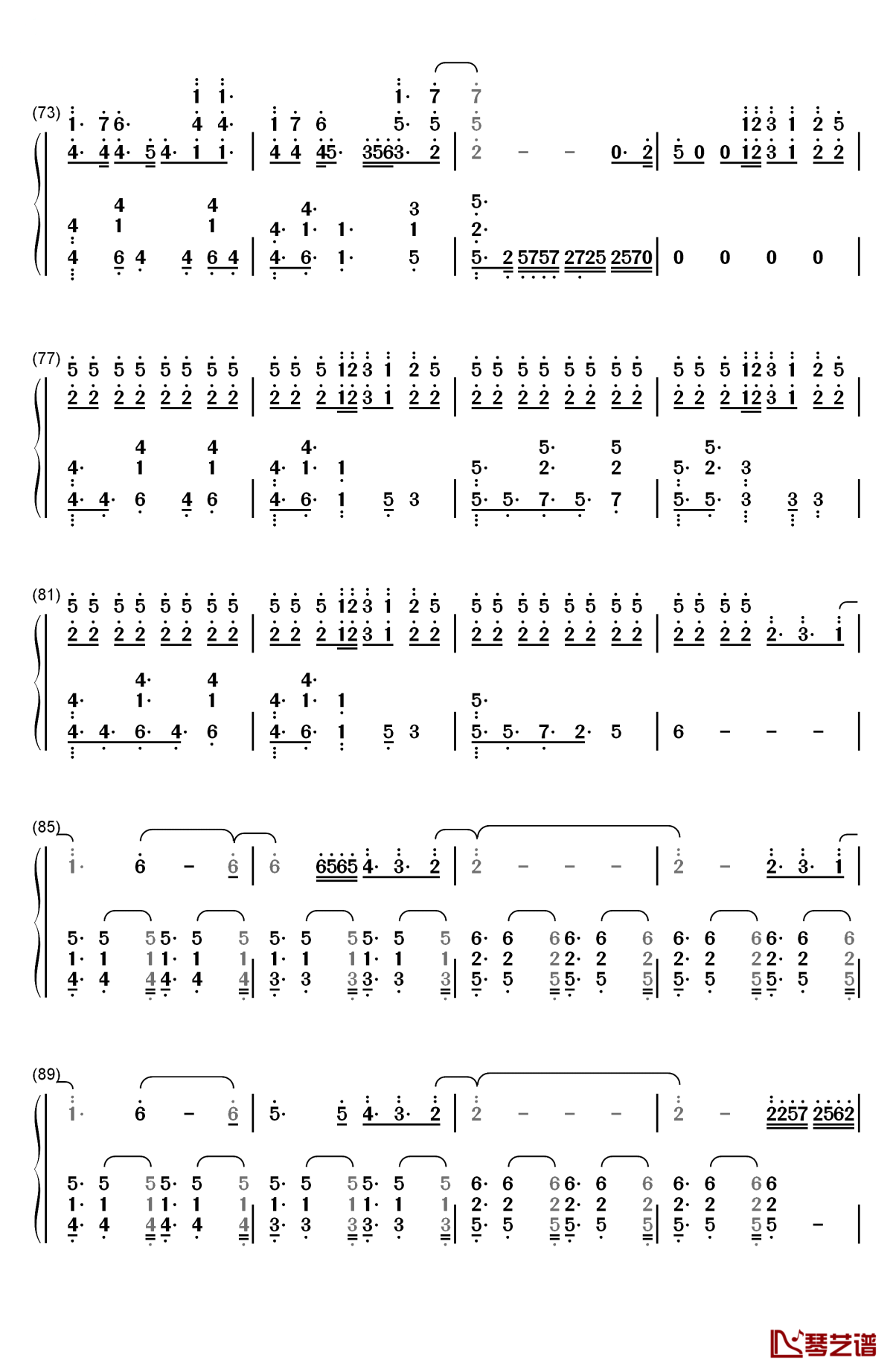 magic钢琴简谱-数字双手-coldplay5