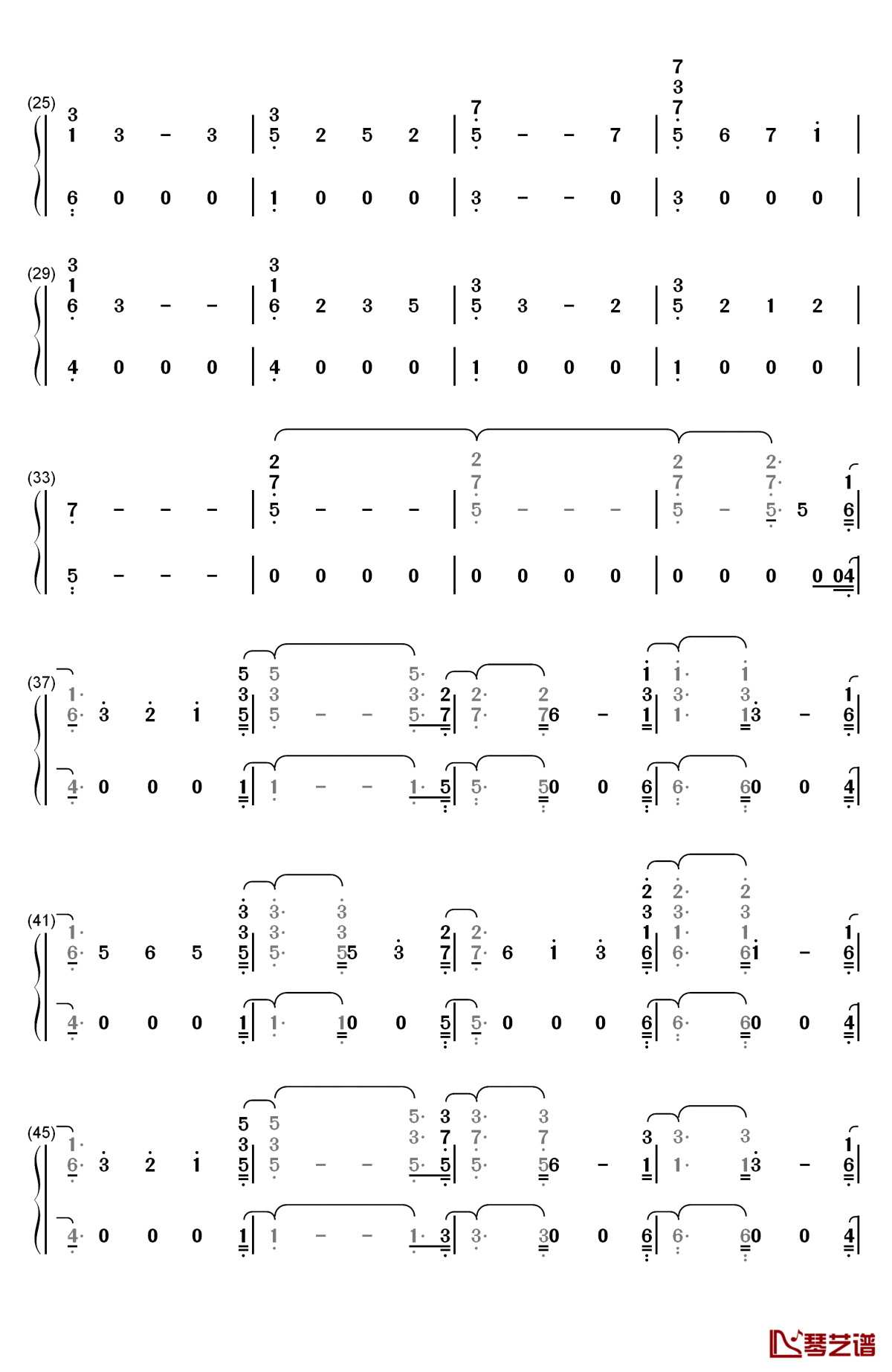 stargazing钢琴简谱-数字双手-kygo2