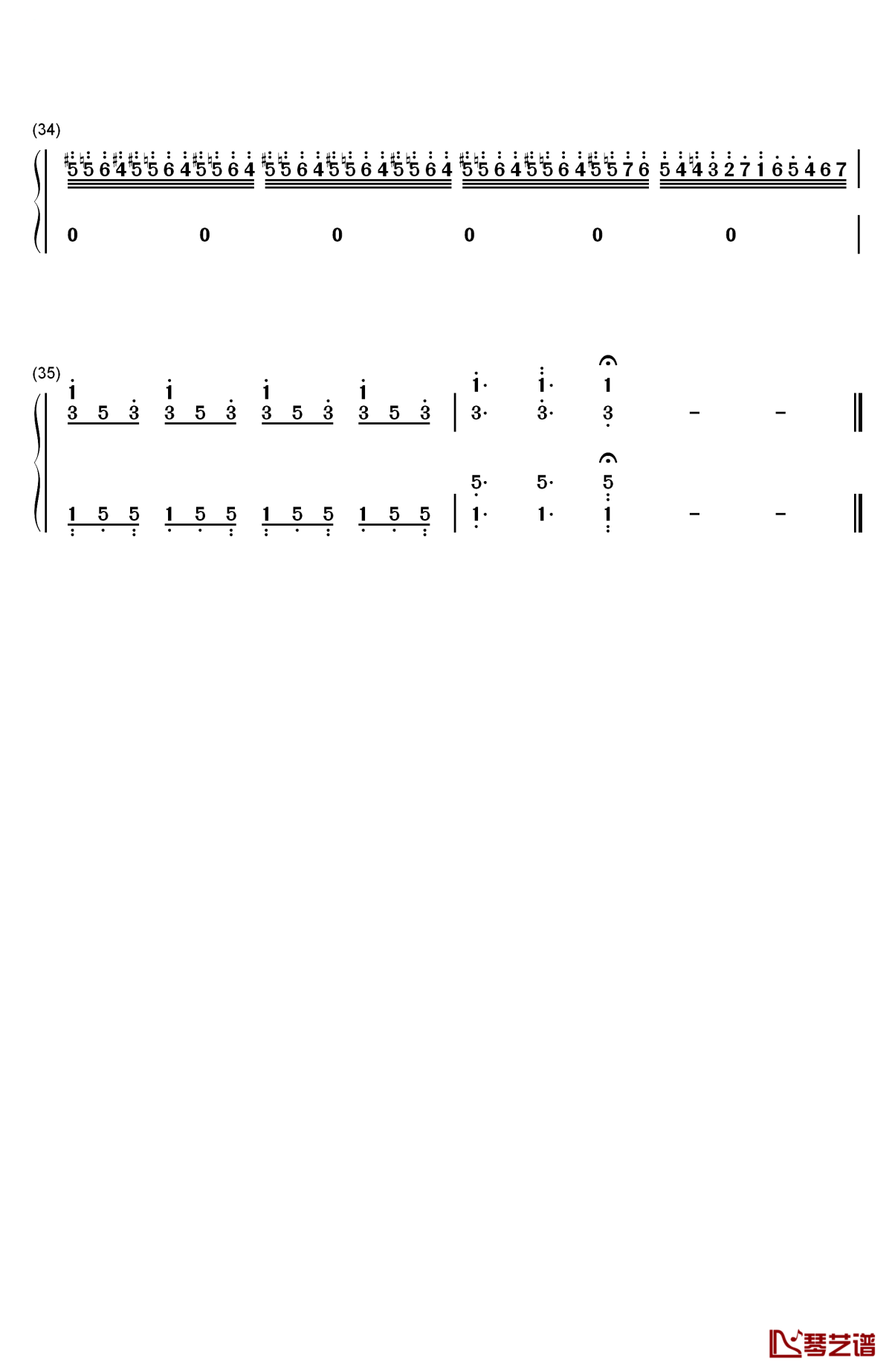 降e大调夜曲钢琴简谱-数字双手-肖邦5