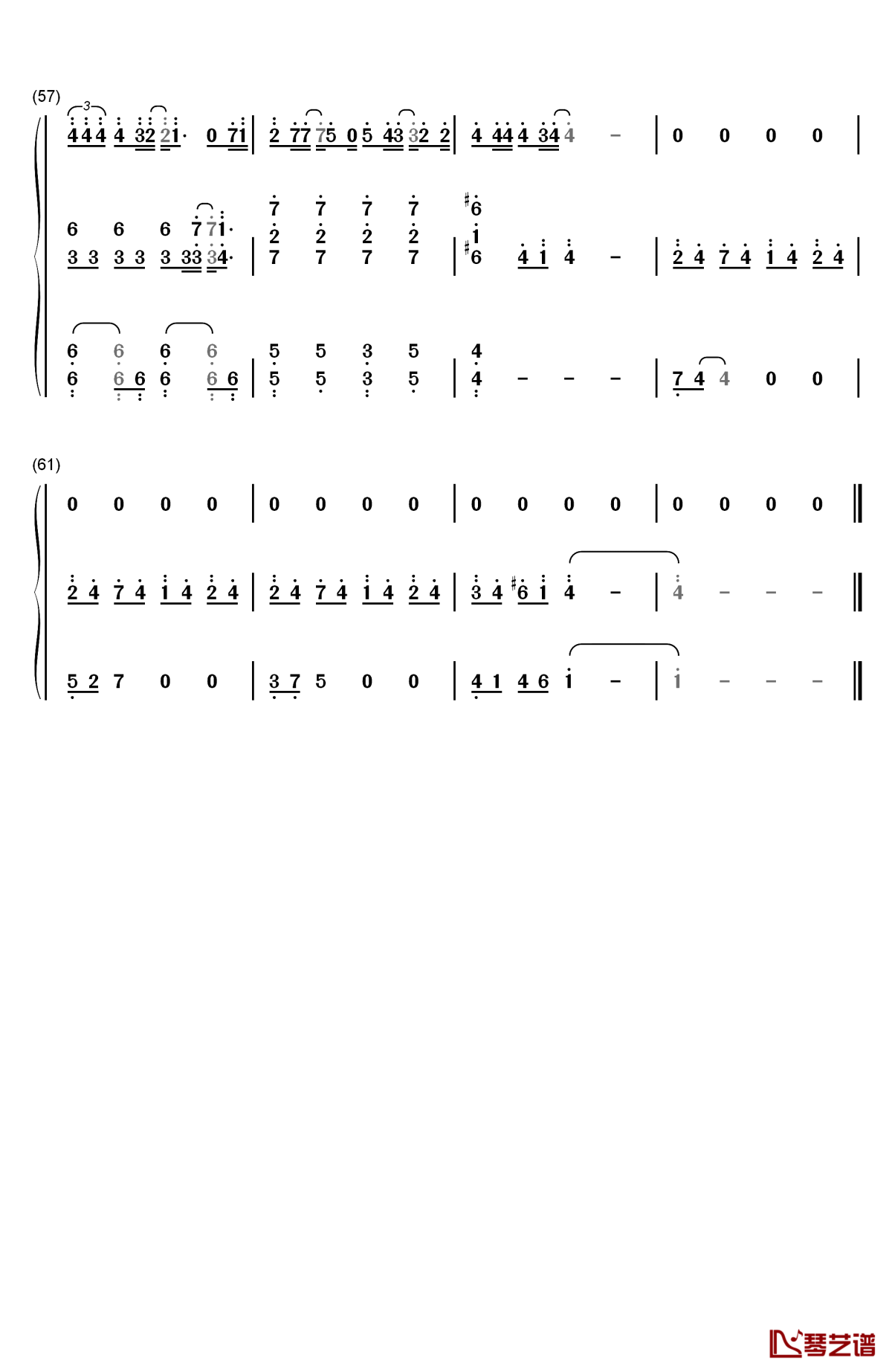 回忆的沙漏钢琴简谱-数字双手-邓紫棋5