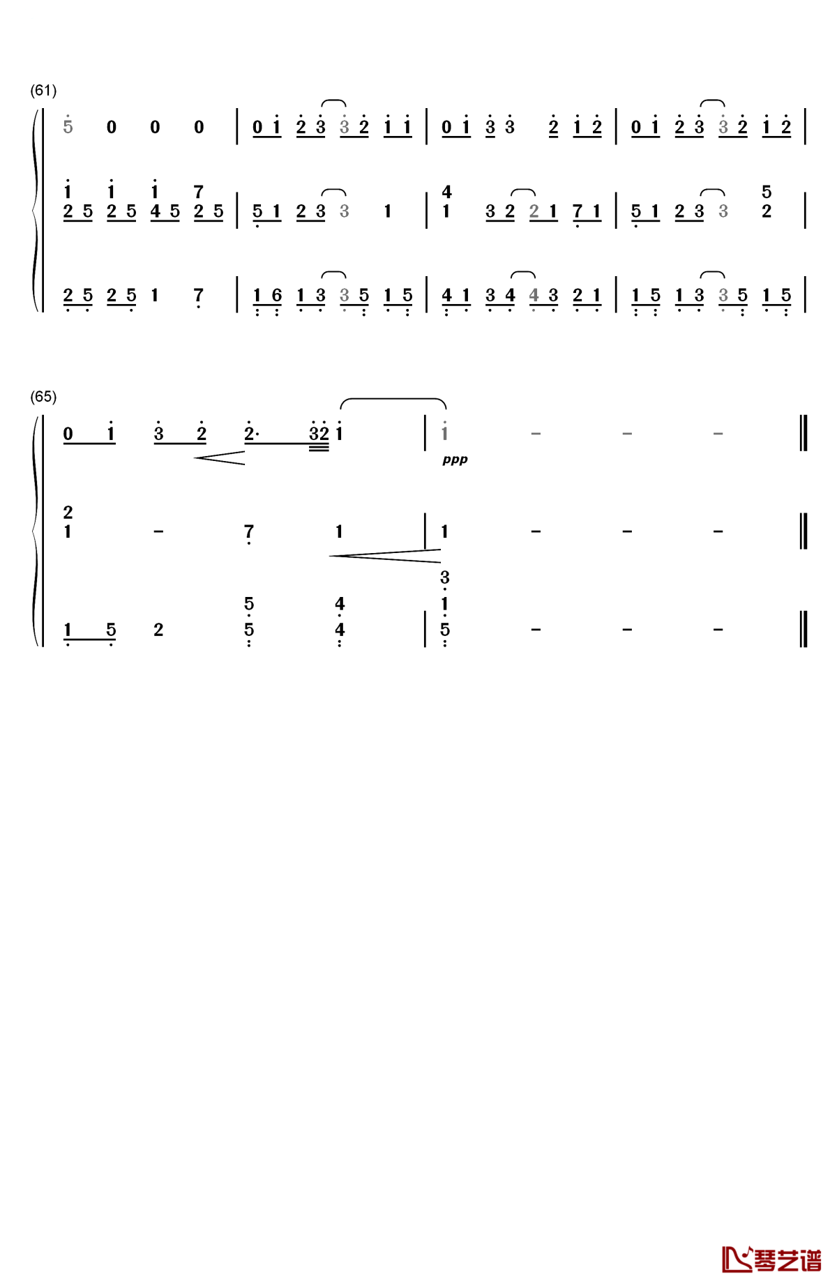 try钢琴简谱-数字双手-asher book6