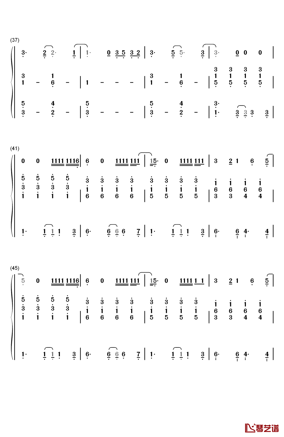 just a little bit of your heart钢琴简谱-数字双手-ariana grande4