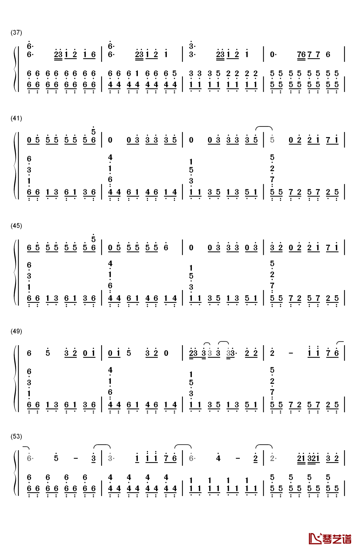 love will remember钢琴简谱-数字双手-selena gomez3