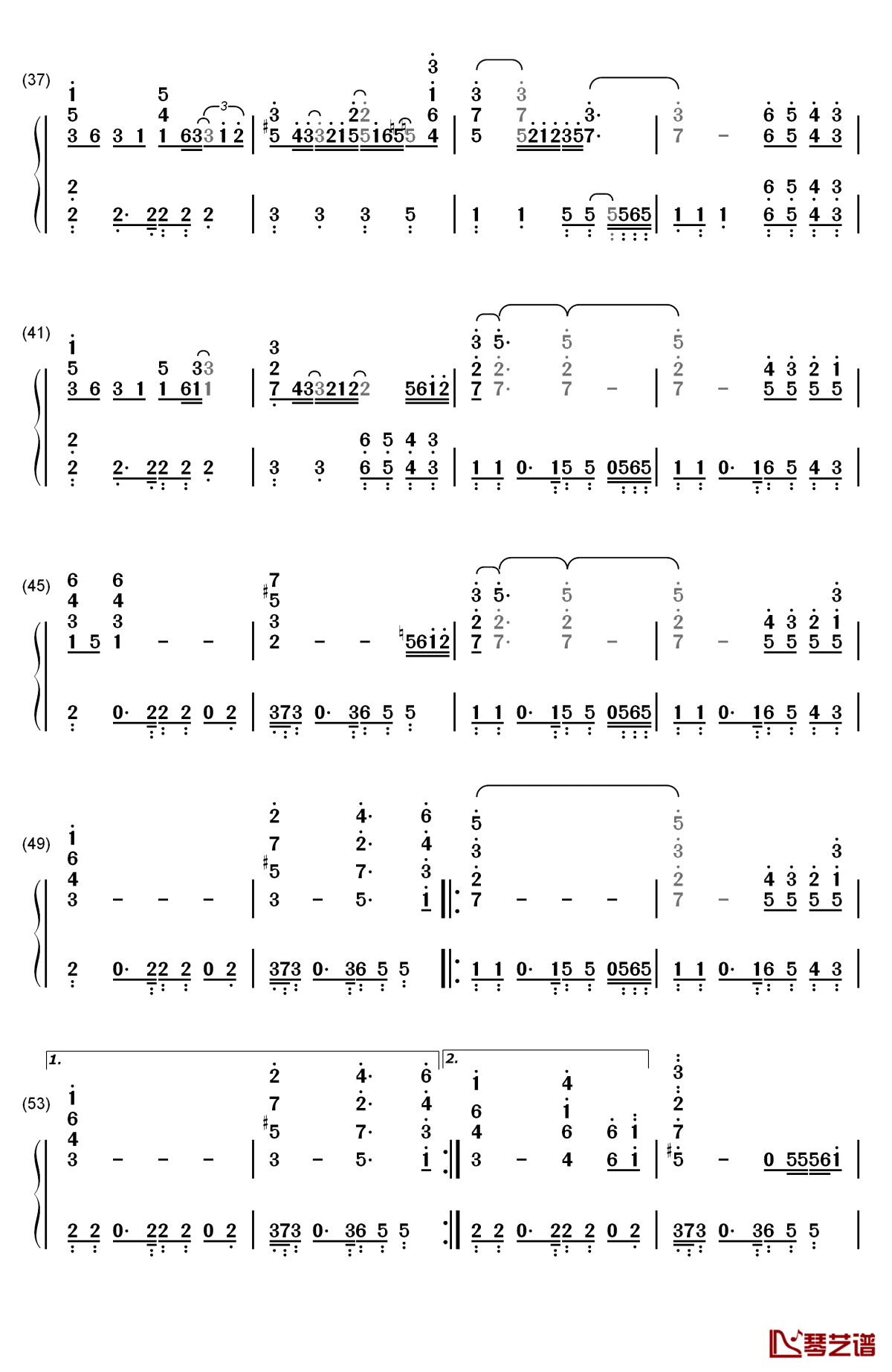 you don't know my name钢琴简谱-数字双手-alicia keys3