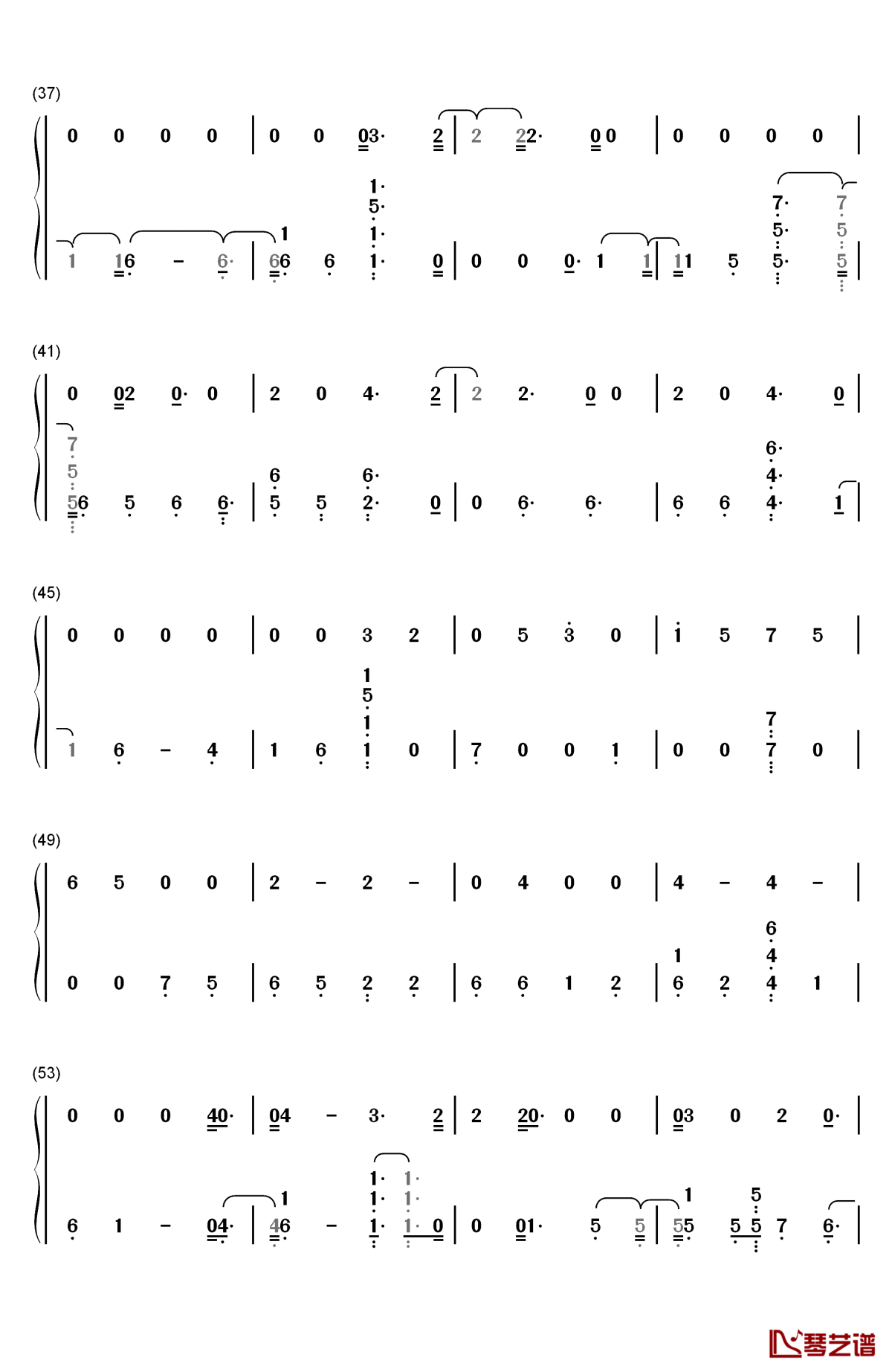 say something钢琴简谱-数字双手-justin timberlake3