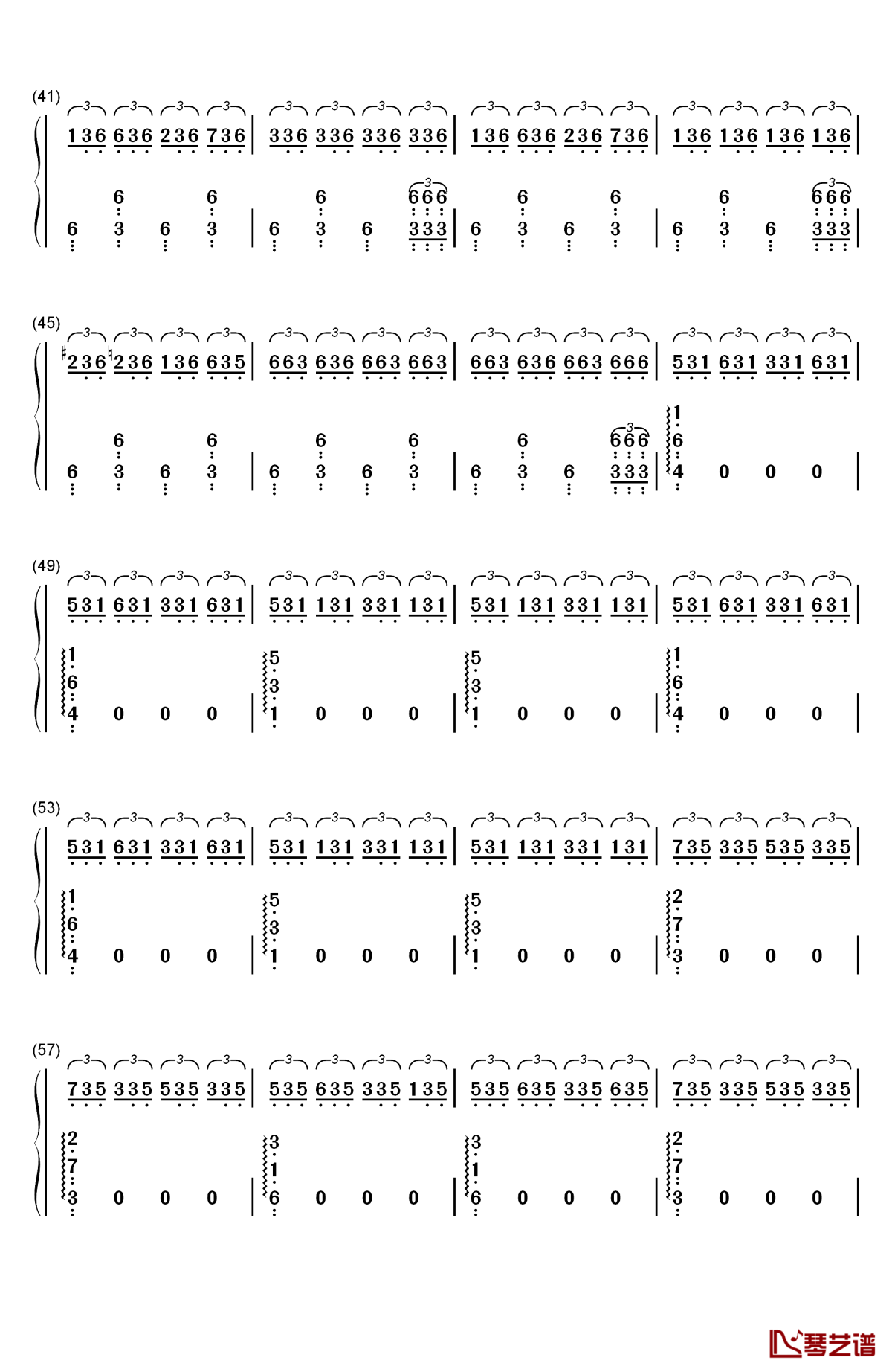 the last of us钢琴简谱-数字双手-gustavo santaolalla3