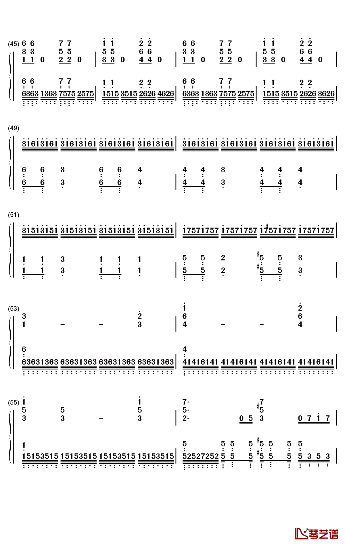 寂寞星球的玫瑰钢琴简谱-数字双手-邓紫棋3