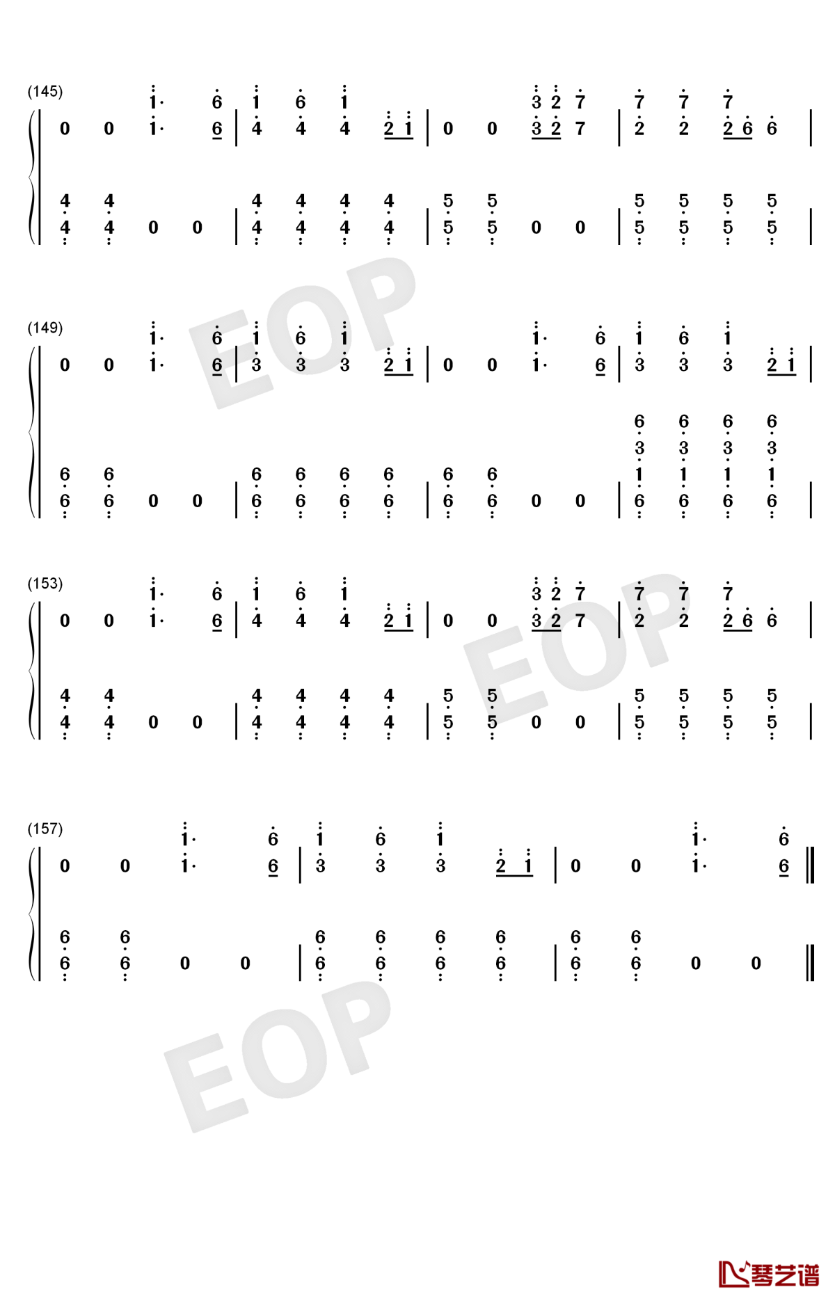 back to beautiful钢琴简谱-数字双手-sofia carson alan walker9