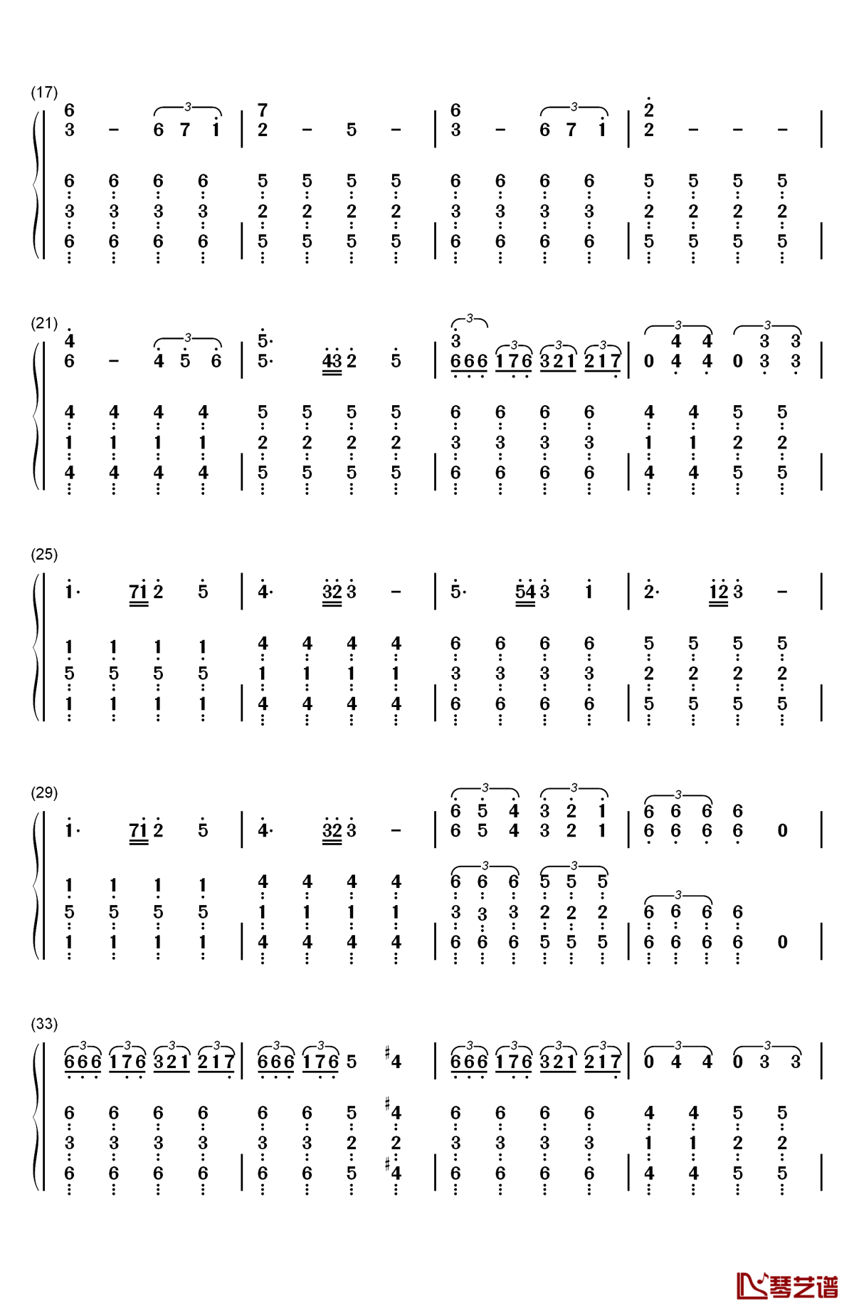 the rising fighting spirit钢琴简谱-数字双手-火影忍者  toshiro matsuda2