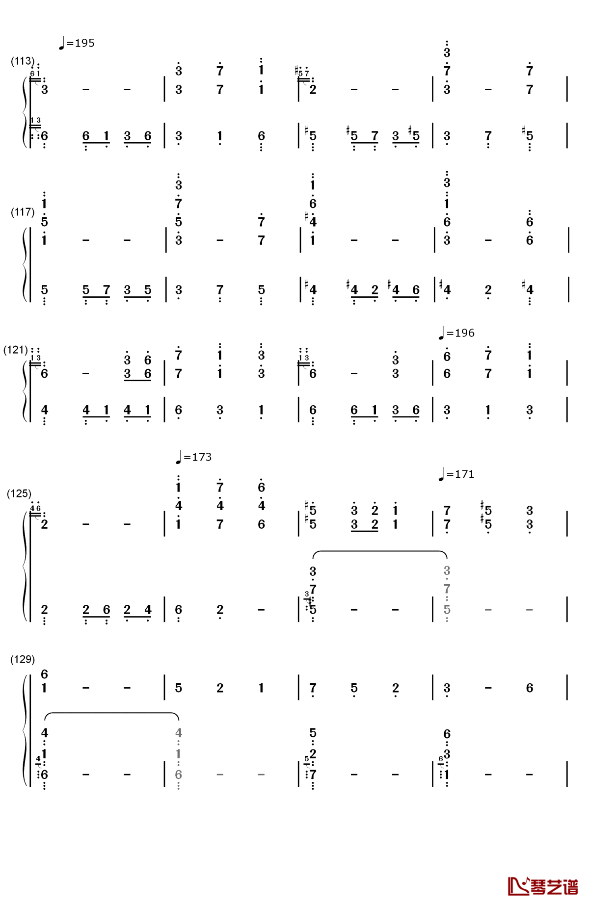 绿眼のジェラシー钢琴简谱-数字双手-东方project6