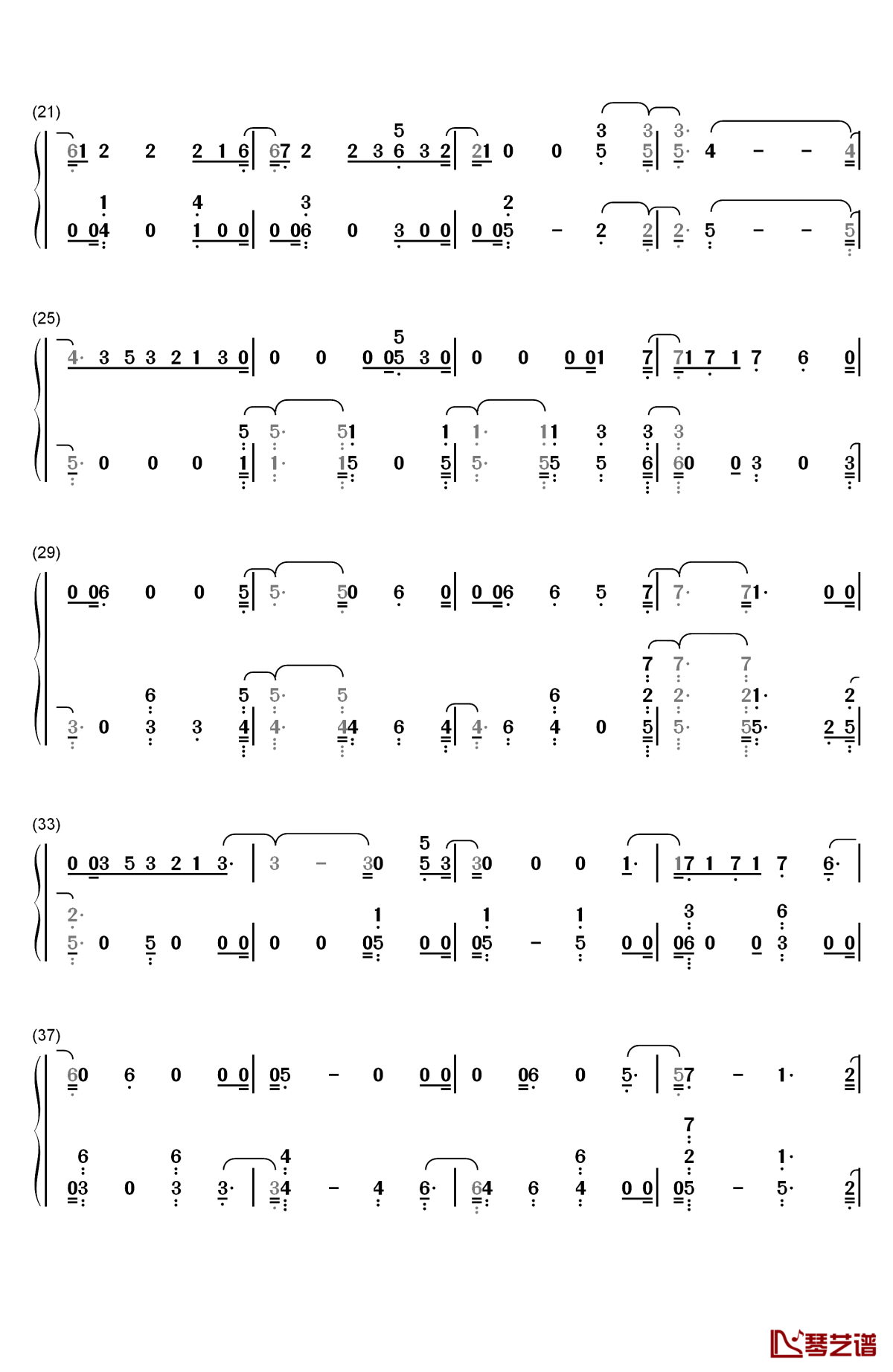 epiphany钢琴简谱-数字双手-防弹少年团2