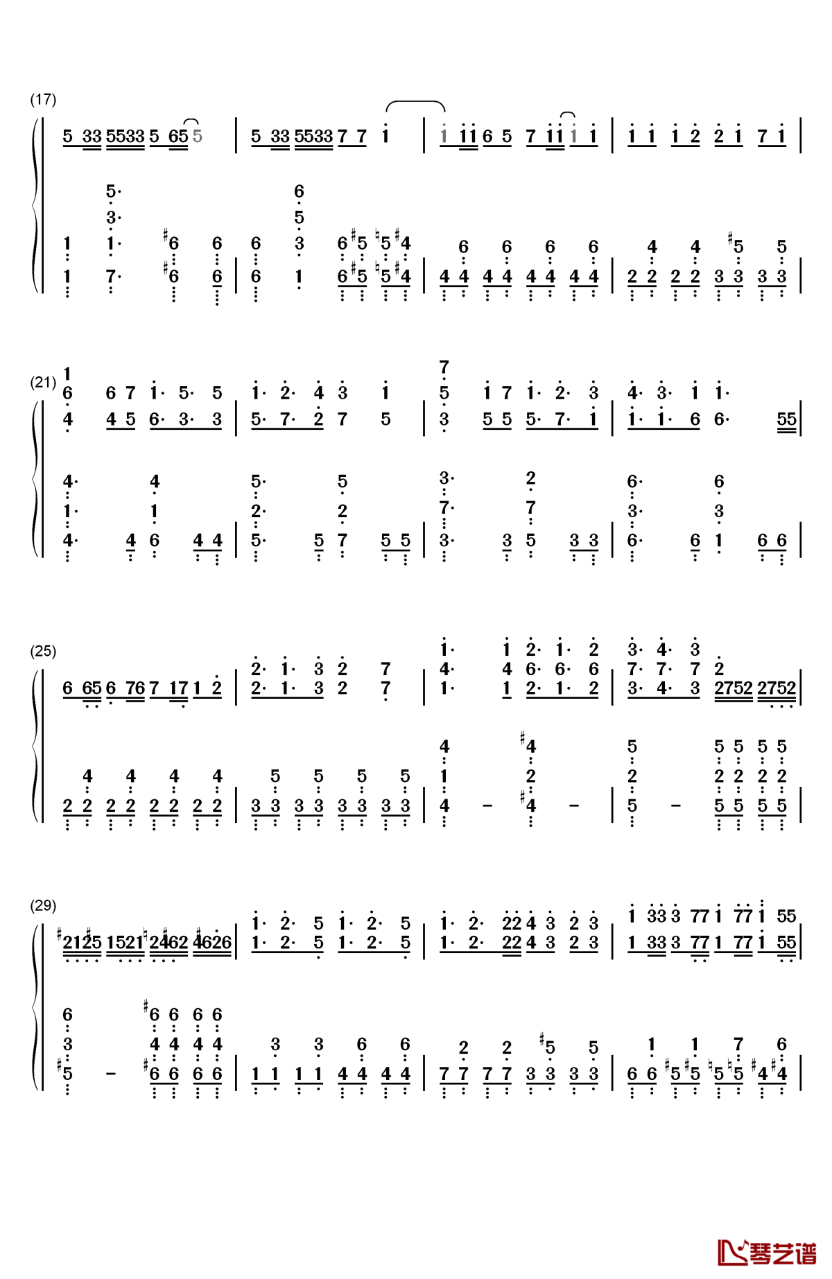 ひとりぼっちのモノローグ钢琴简谱-数字双手-森下千咲 田中美海 鬼头明里 黑濑优子2