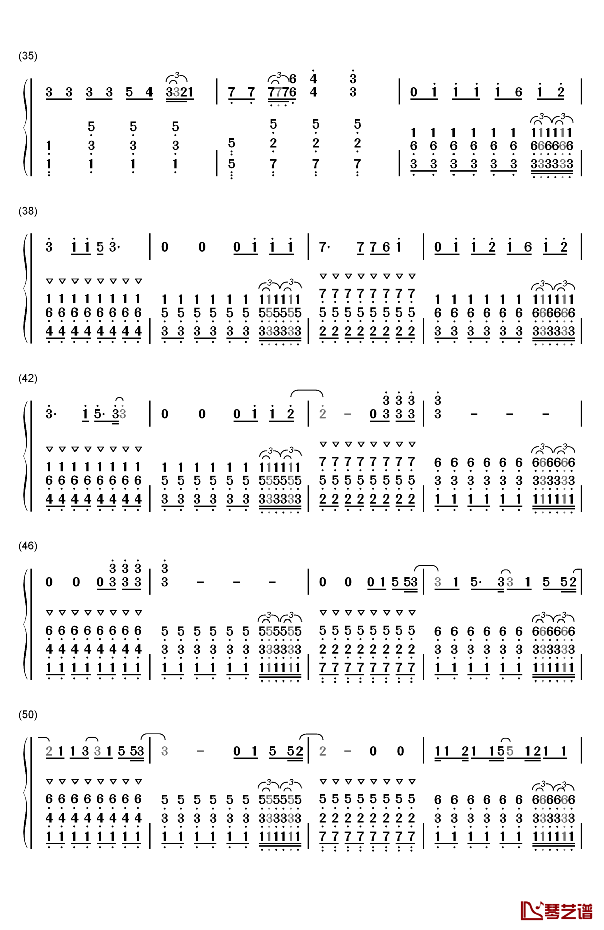 faded钢琴简谱-数字双手-alan walker3