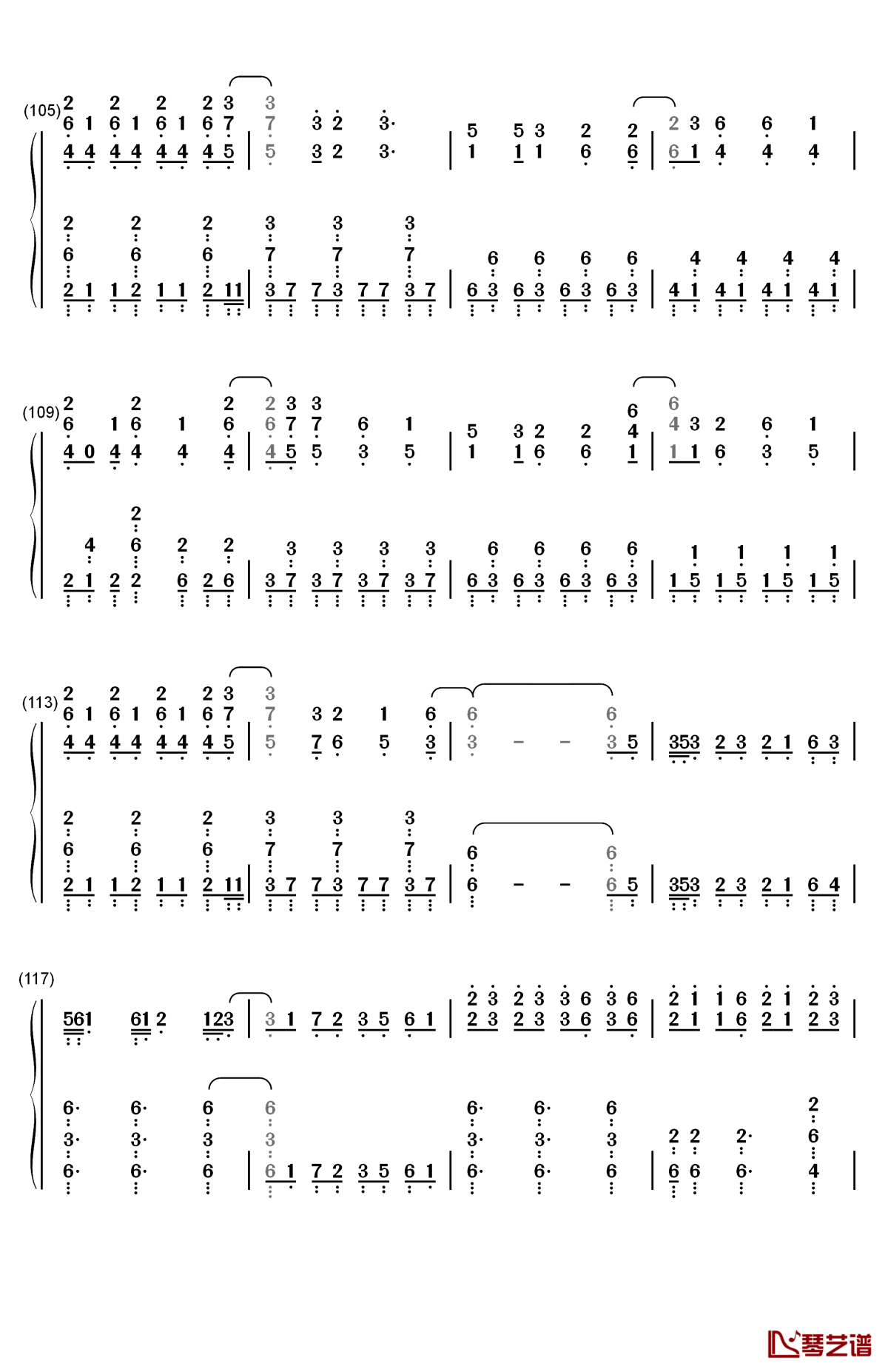 逆浪千秋钢琴简谱-数字双手-言和7