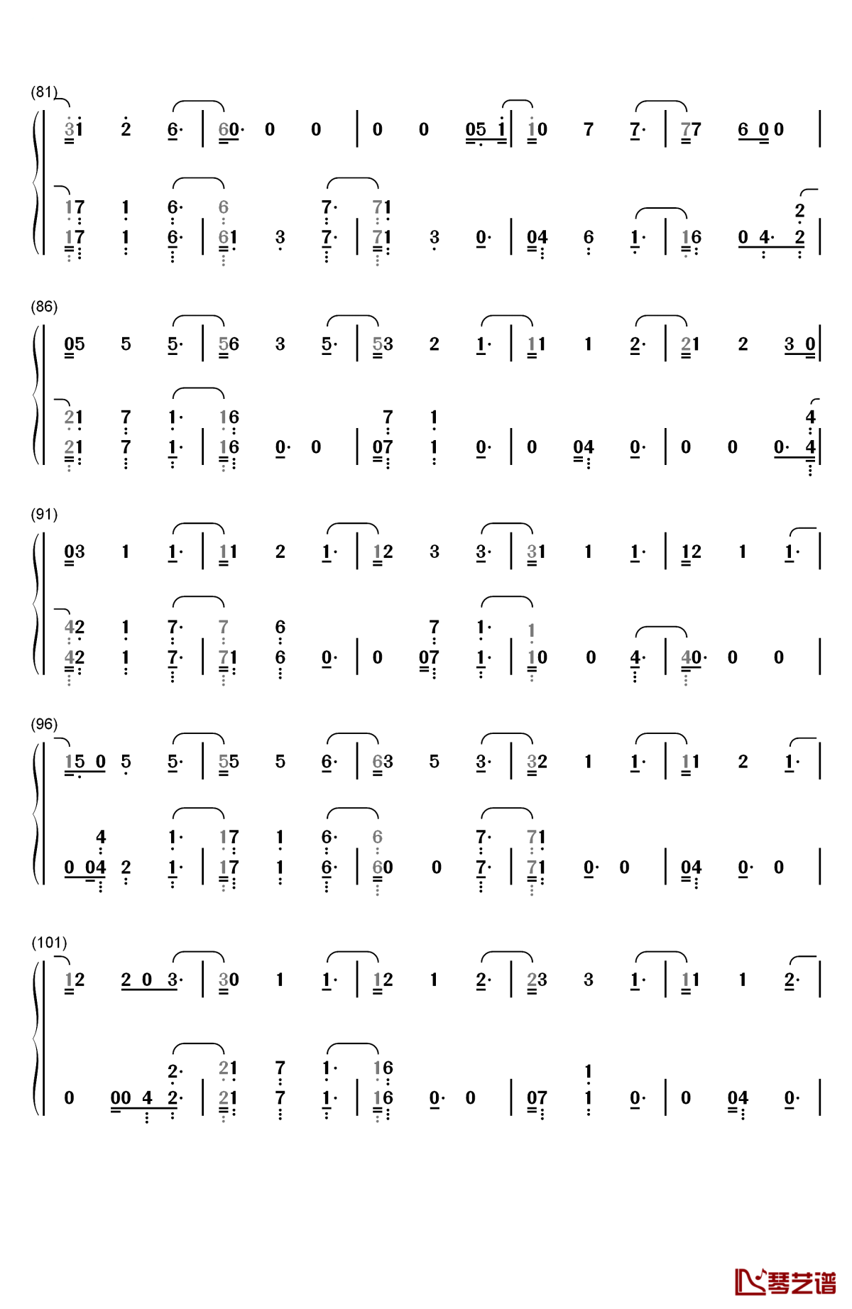 strip that down钢琴简谱-数字双手-liam payne4