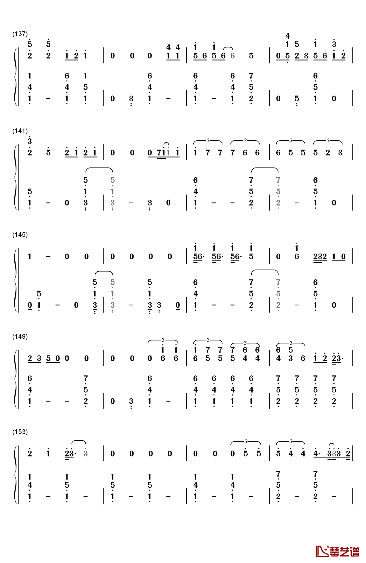 thinking out loud钢琴简谱-数字双手-ed sheeran8