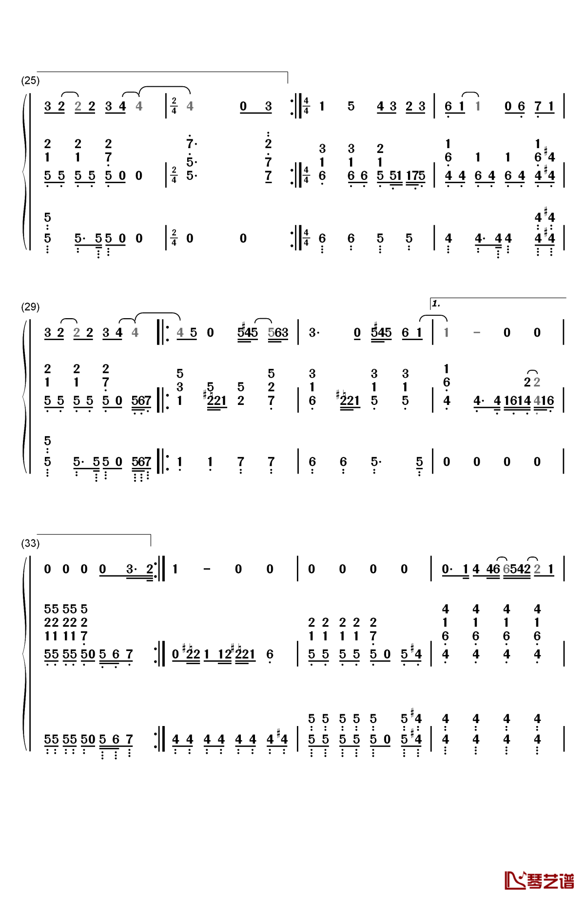 speechless钢琴简谱-数字双手-lady gaga3