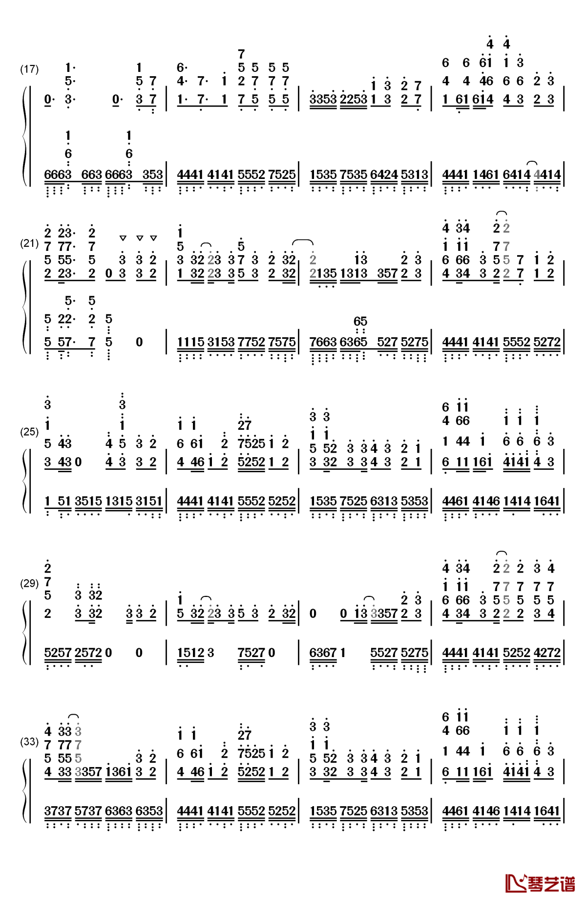 courage钢琴简谱-数字双手-户松遥2