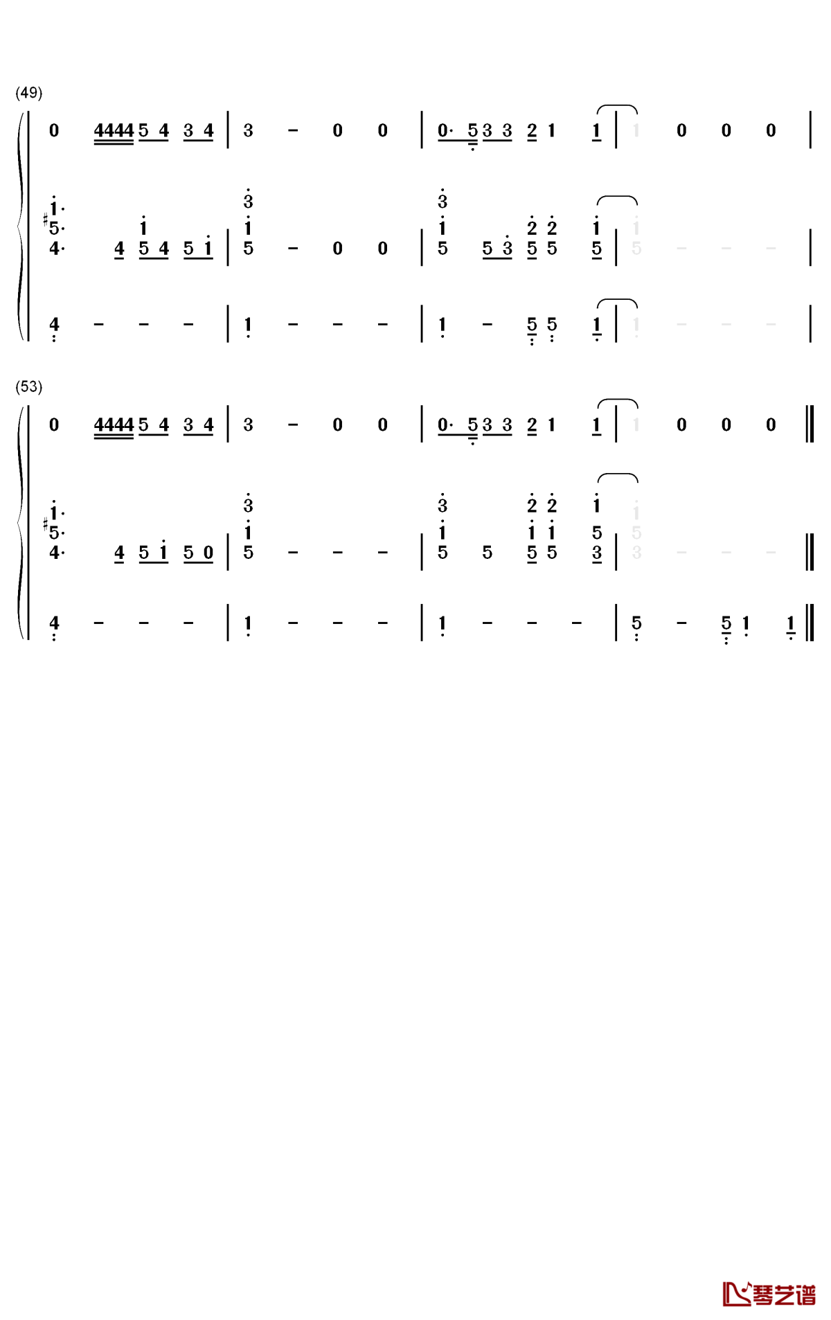 put a little love on me钢琴简谱-数字双手-niall horan4