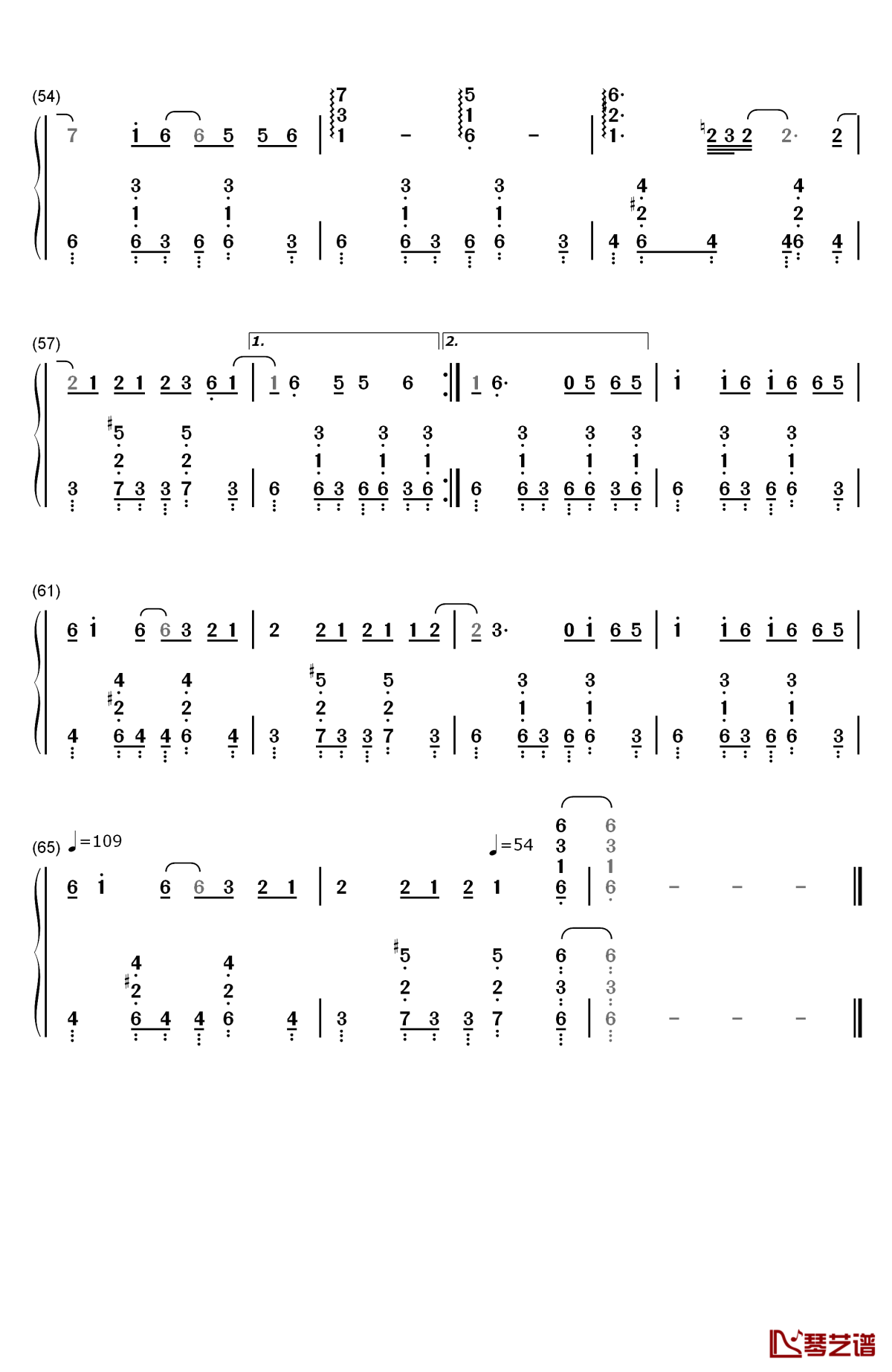 流浪诗人钢琴简谱-数字双手-周杰伦4