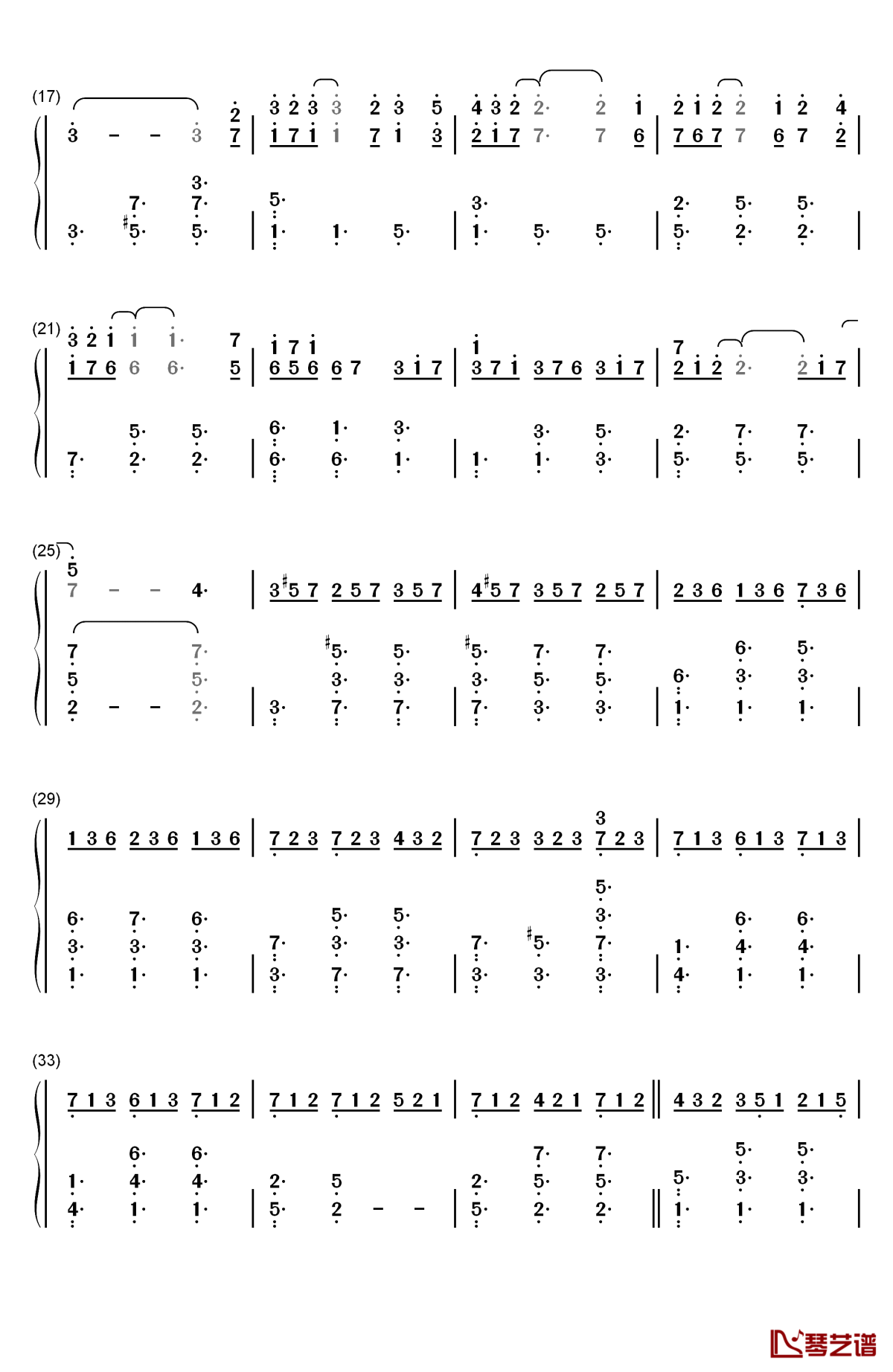 enchantment钢琴简谱-数字双手-雅尼2