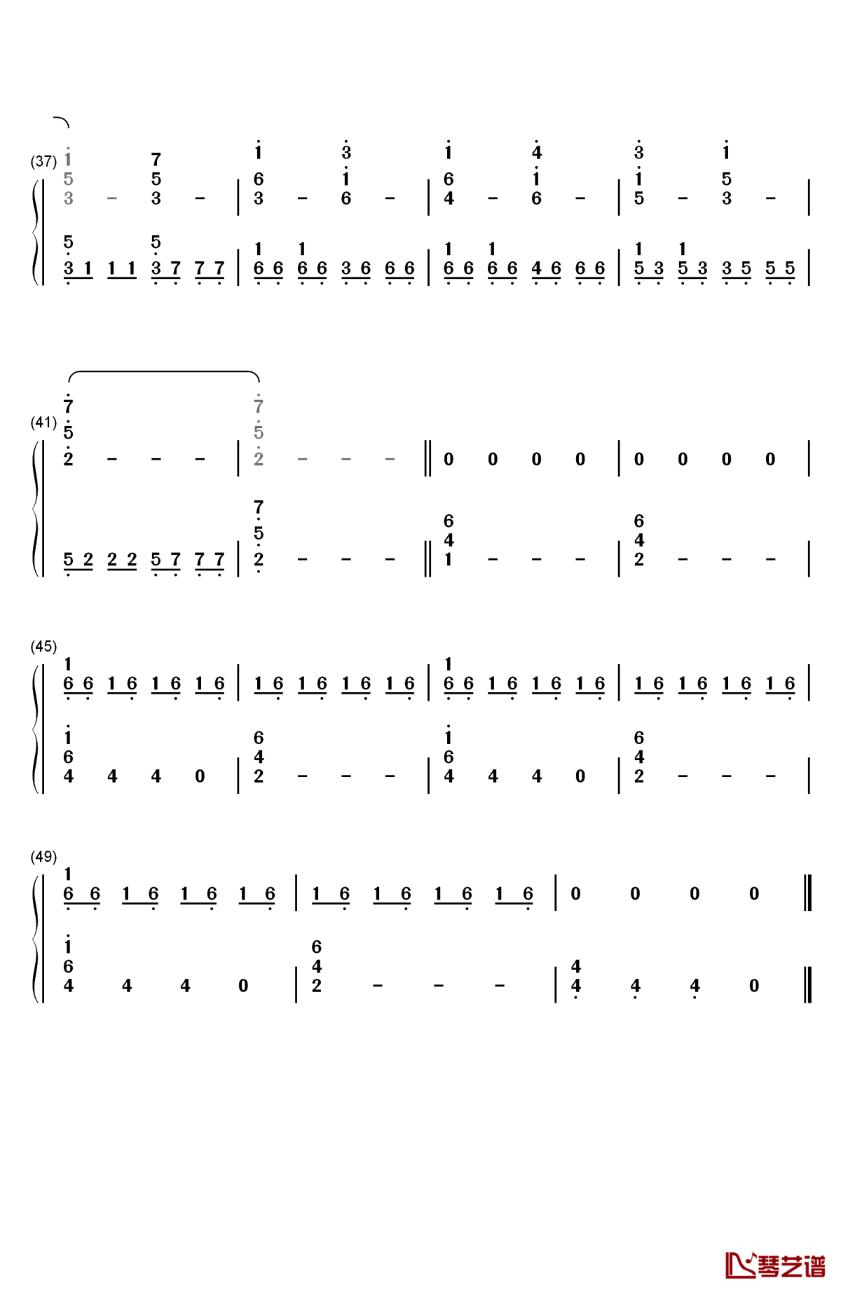 breath and life钢琴简谱-数字双手-audiomachine3