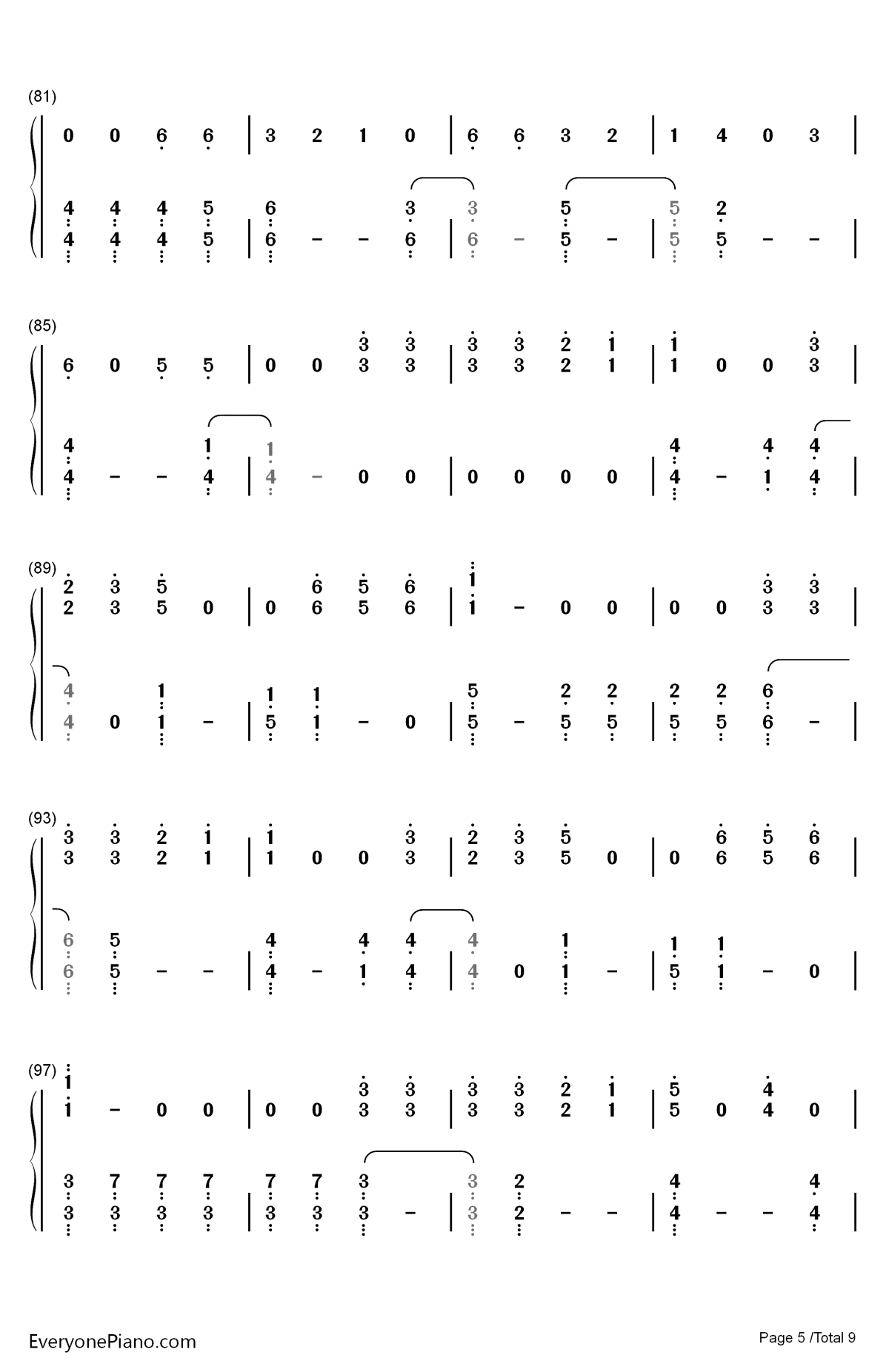 dangerously钢琴简谱-数字双手-charlie puth5