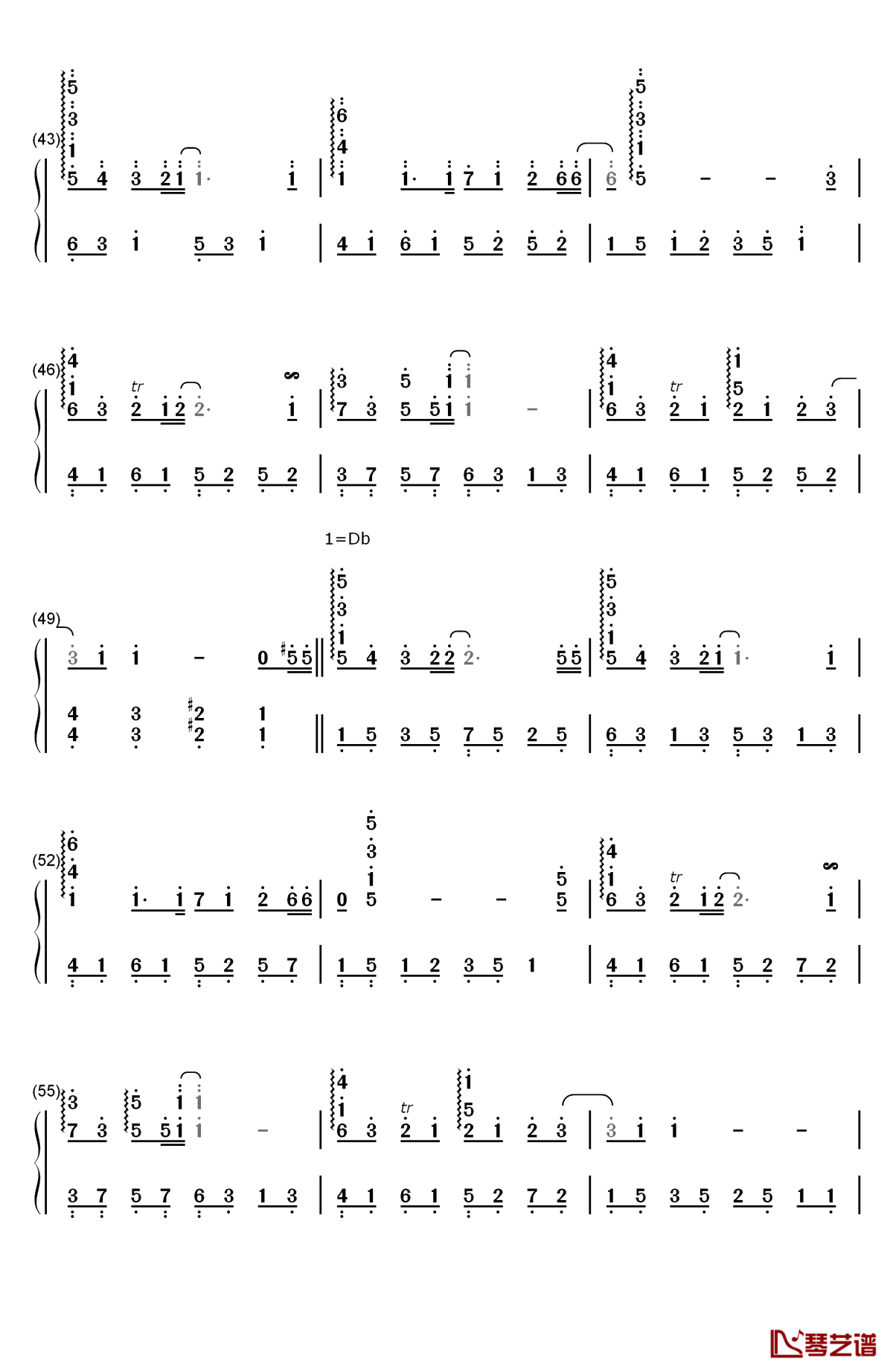 sentimental steps钢琴简谱-数字双手-μ's4