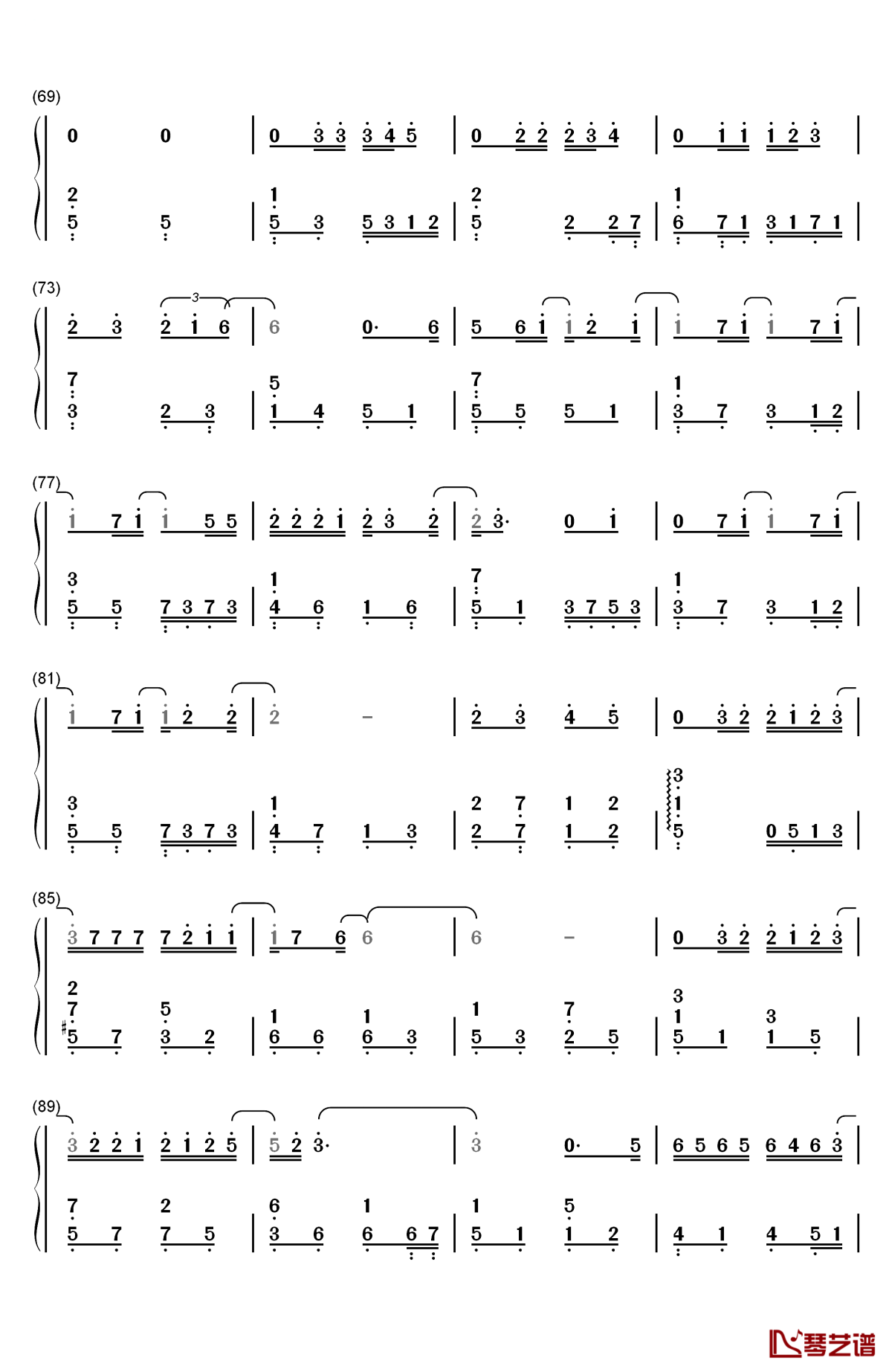 绅士钢琴简谱-数字双手-薛之谦4