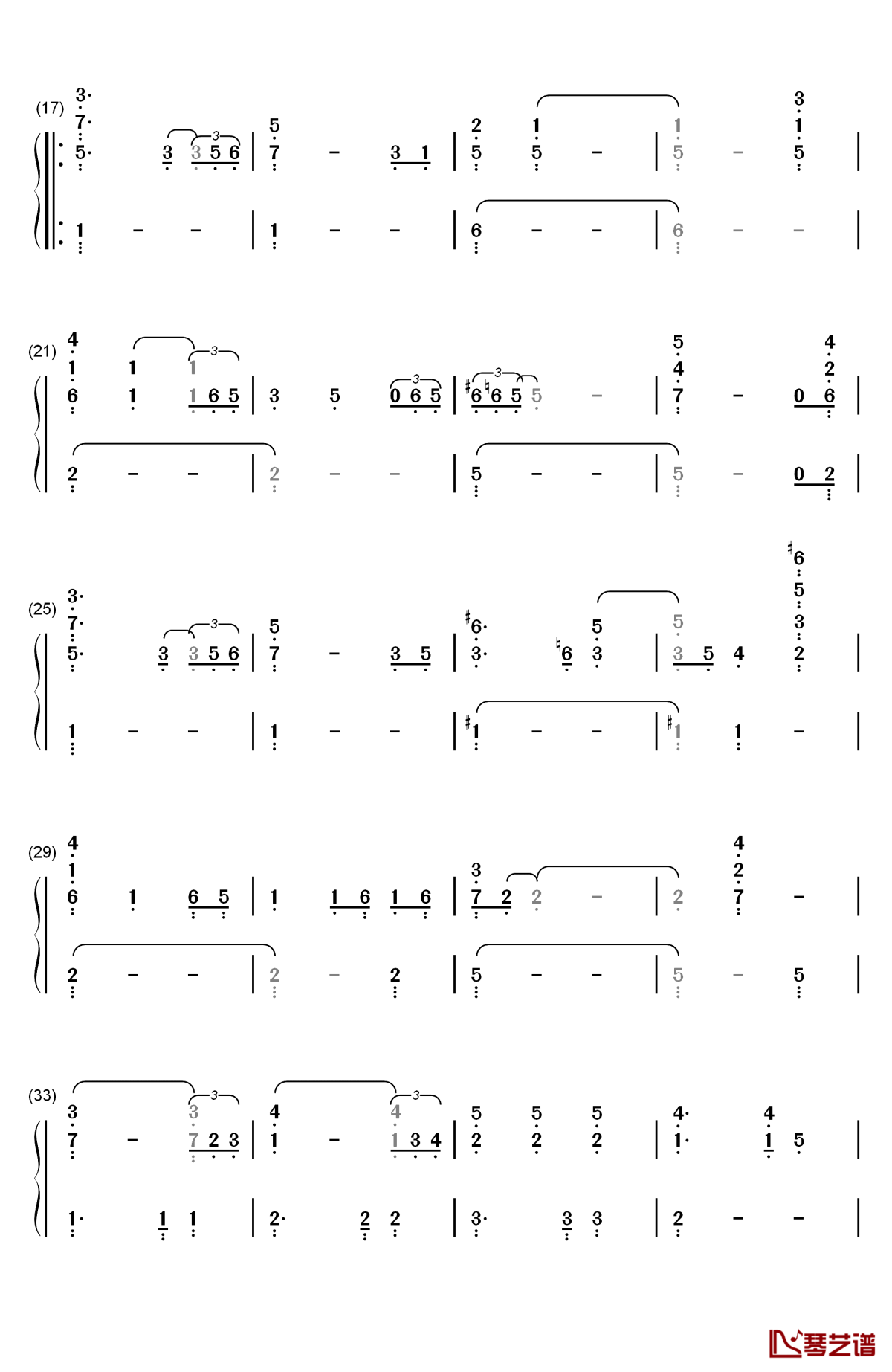 if i ain't got you钢琴简谱-数字双手-alicia keys2