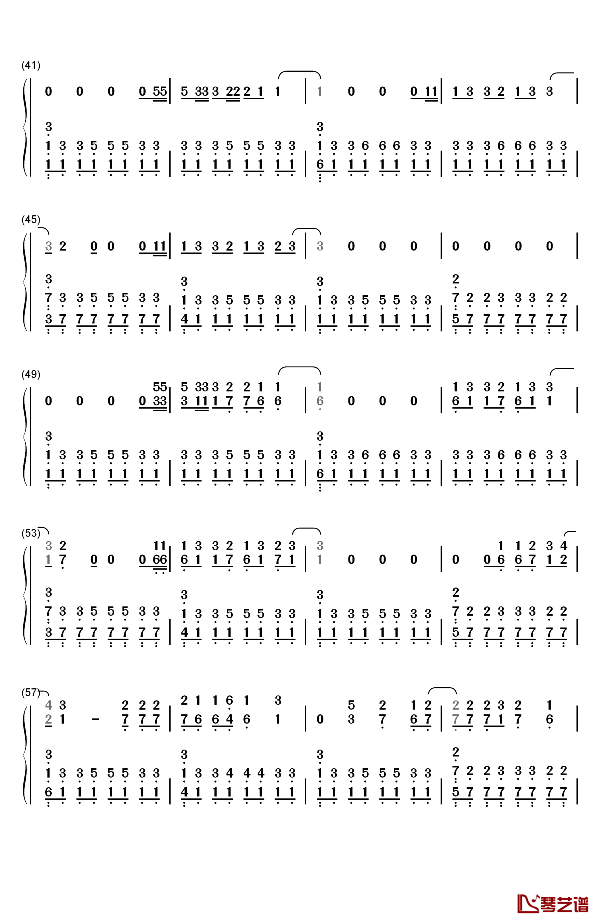 hello my love钢琴简谱-数字双手-westlife3