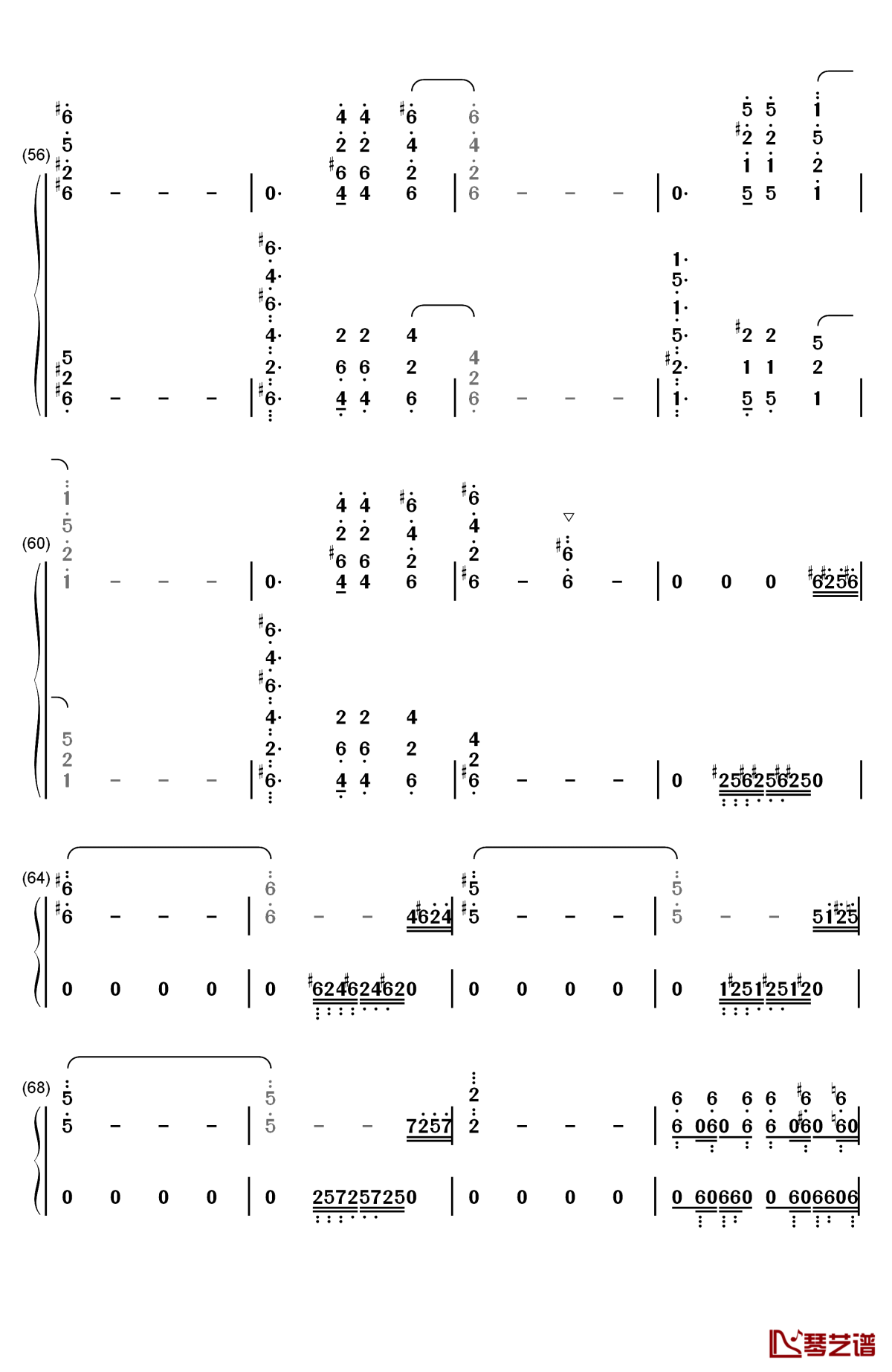 蜂鸟（kolibre）钢琴简谱-数字双手-马克西姆 maksim4