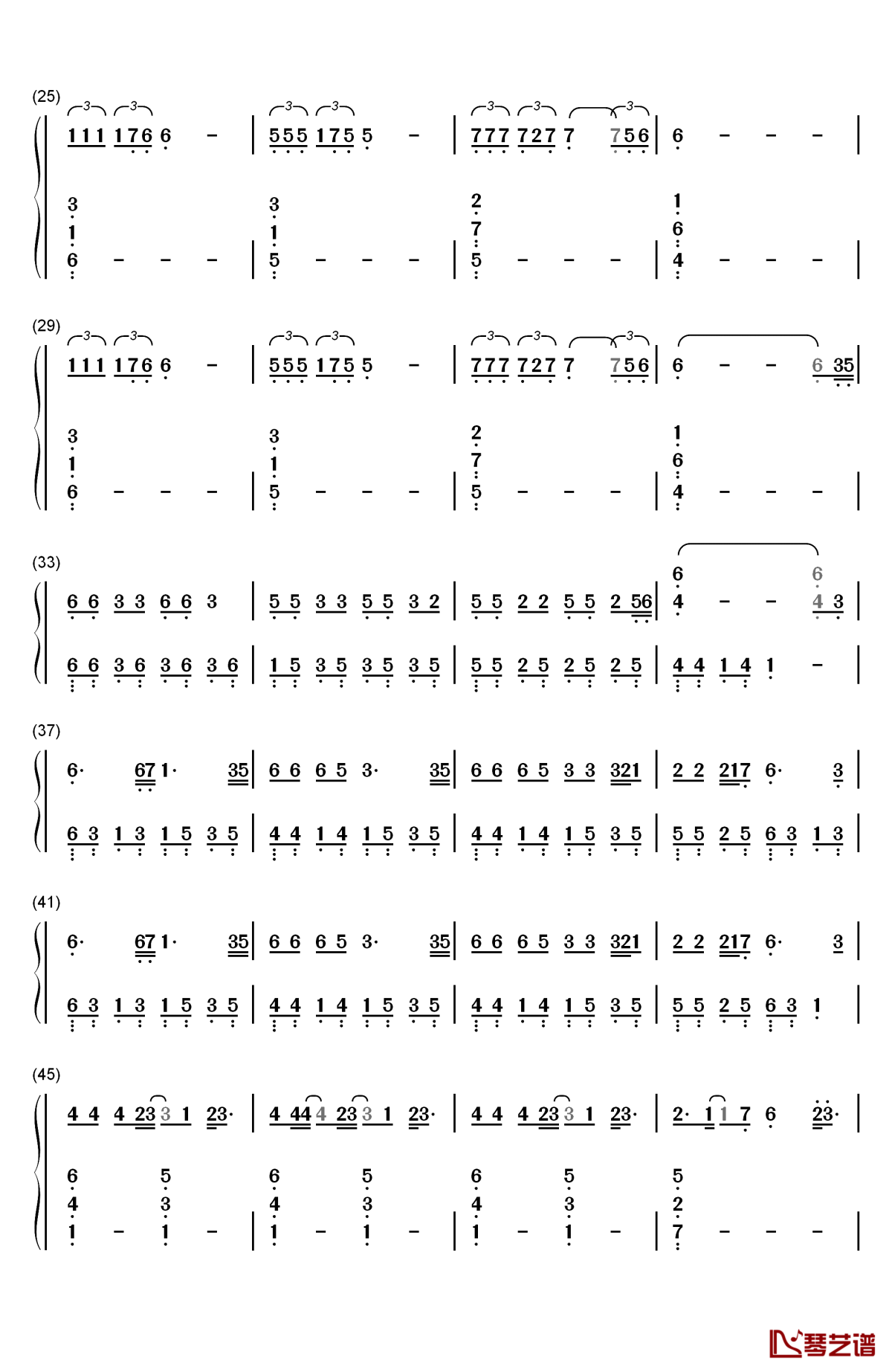 lost control钢琴简谱-数字双手-alan walker sorana2