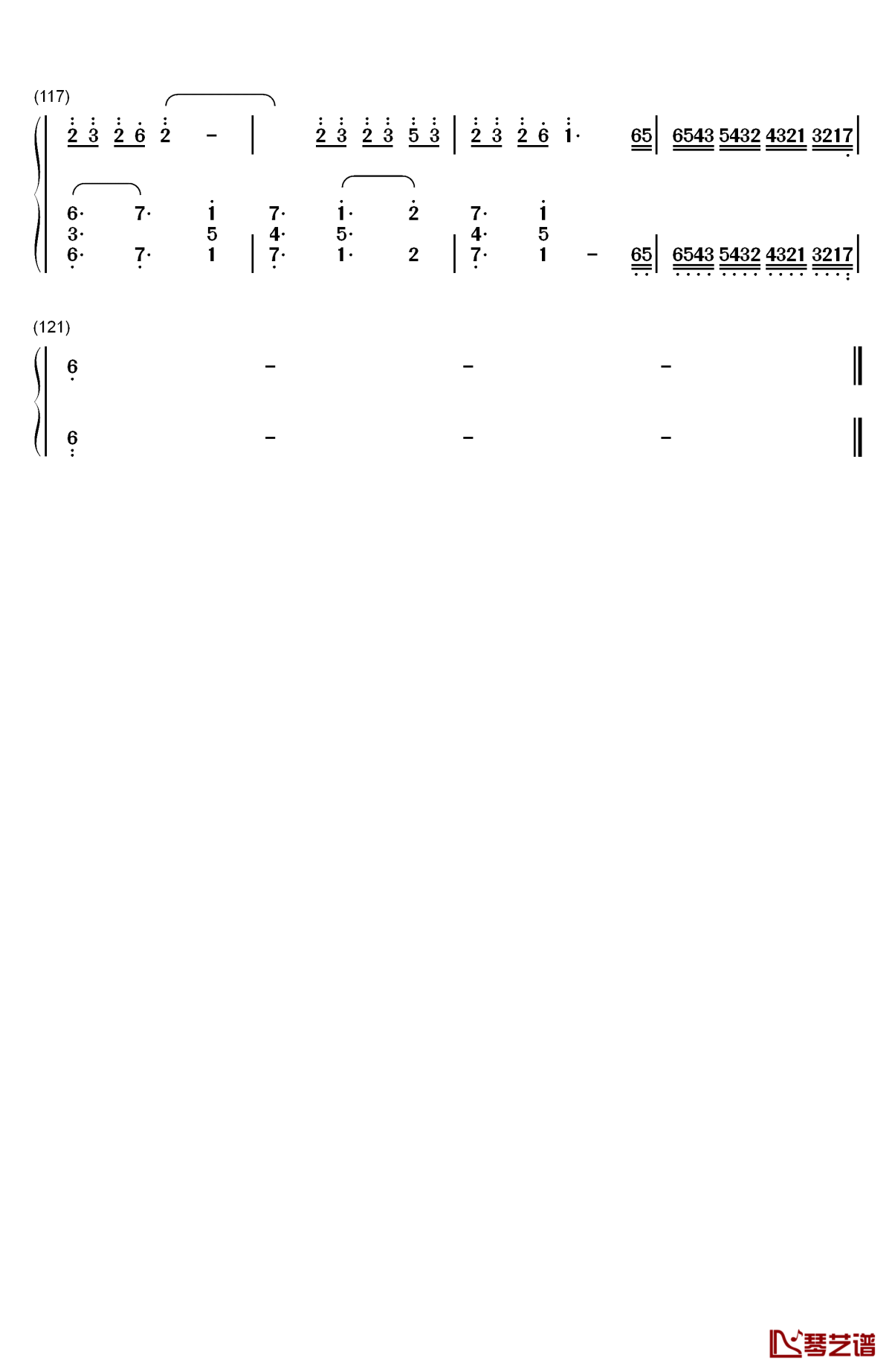 merry christmas mr lawrence钢琴简谱-数字双手-坂本龙一6