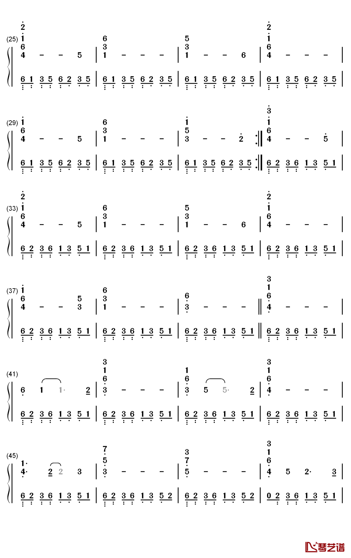 moog city钢琴简谱-c418歌曲-数字双手曲谱2