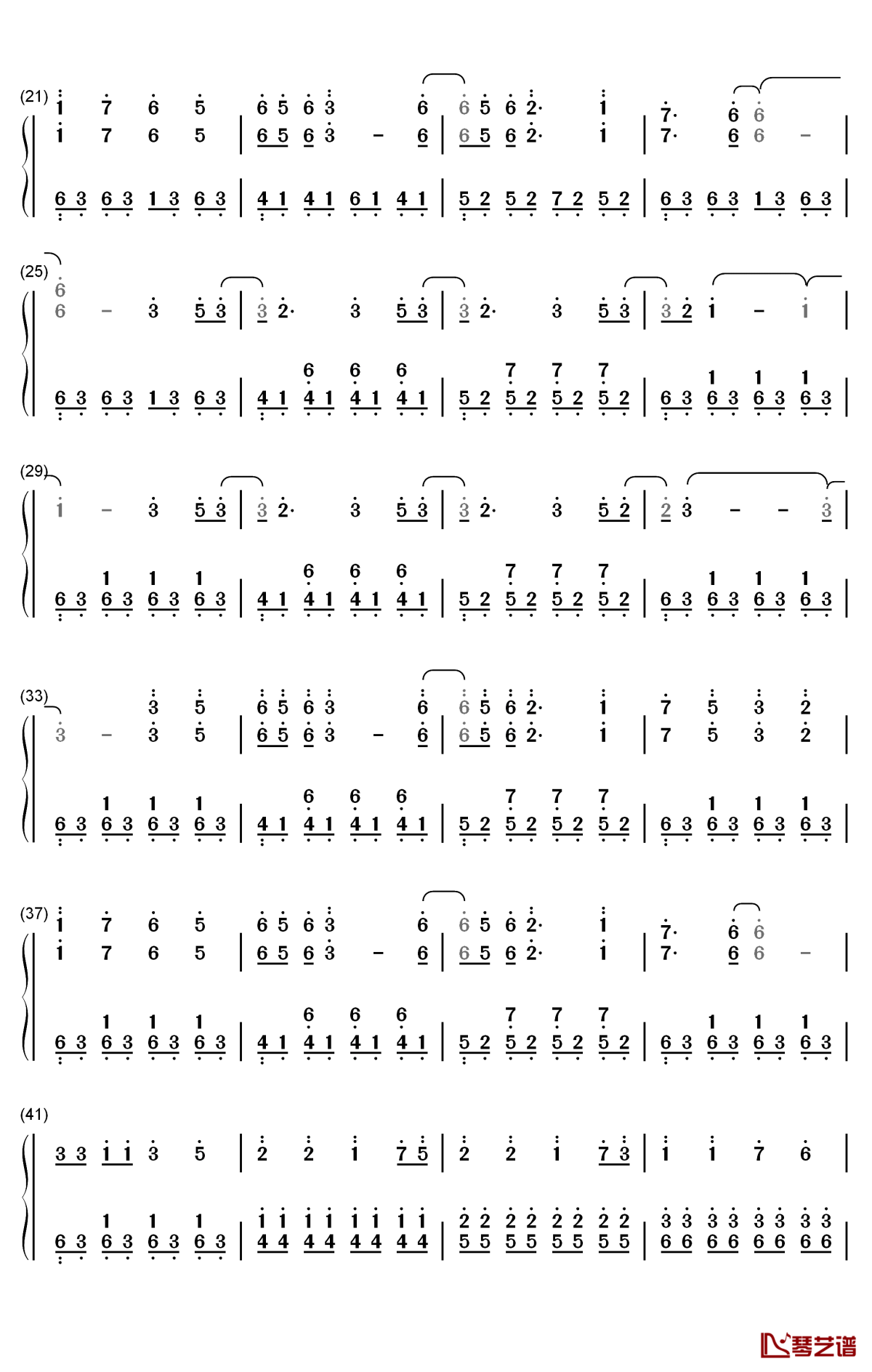 illusionary daytime钢琴简谱-数字双手-shirfine2