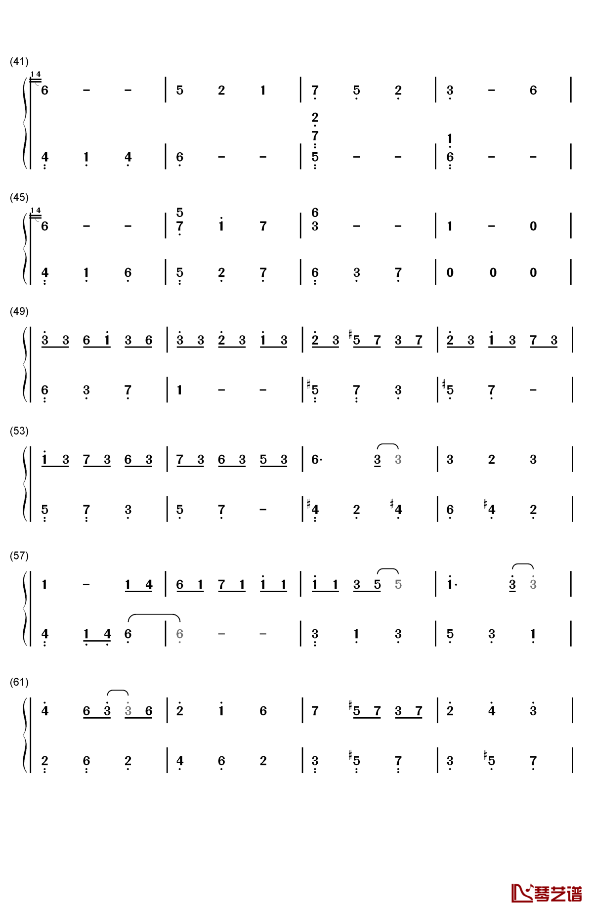 绿眼のジェラシー钢琴简谱-数字双手-东方project3