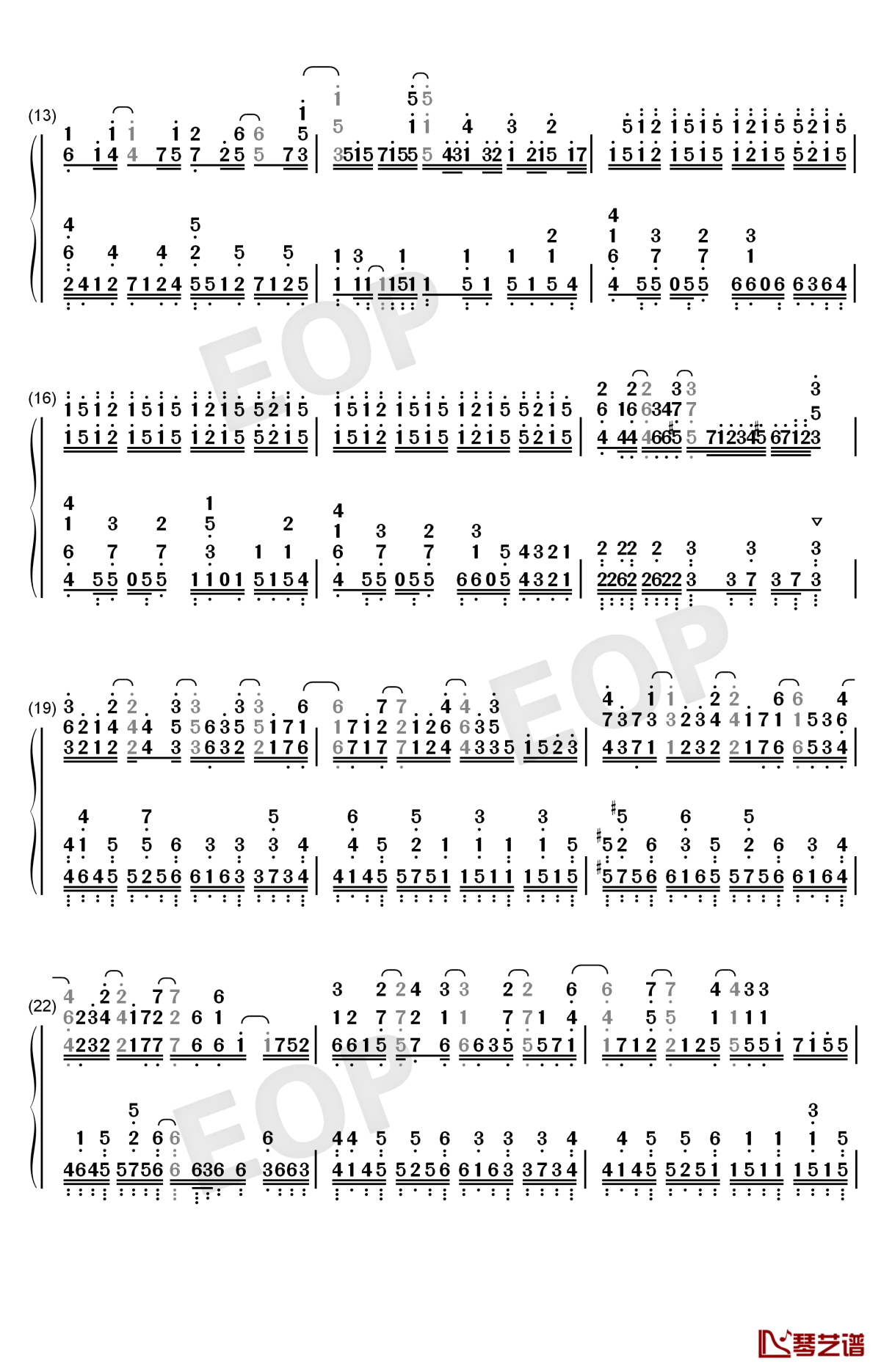 キヅアト钢琴简谱-数字双手-センチミリメンタル2