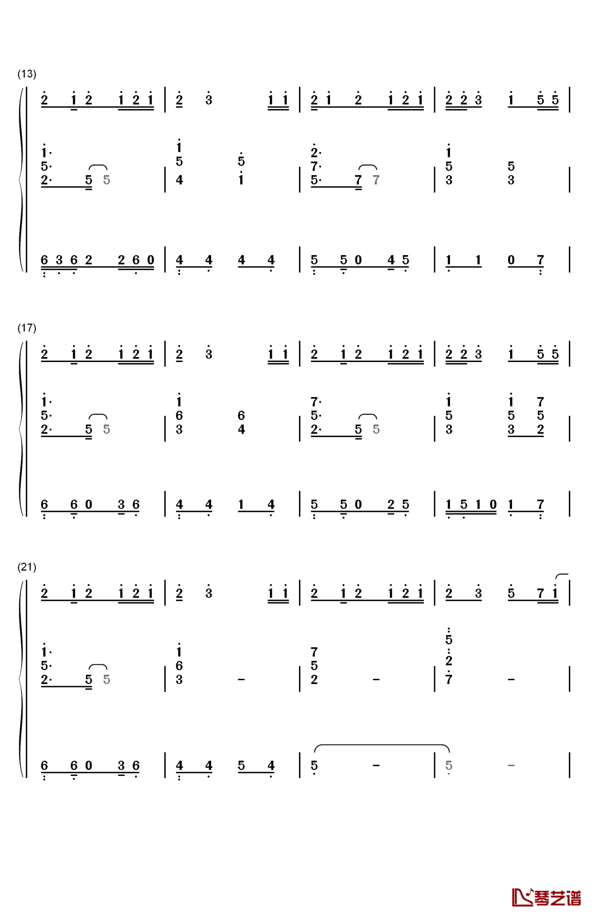 最后的旅行钢琴简谱-数字双手-rainton桐2